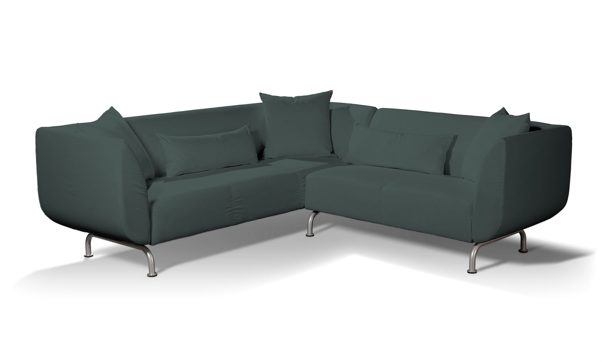 IKEA-hoes voor Strömstad 3+2-zitsbank kleur product groen stof fluweel