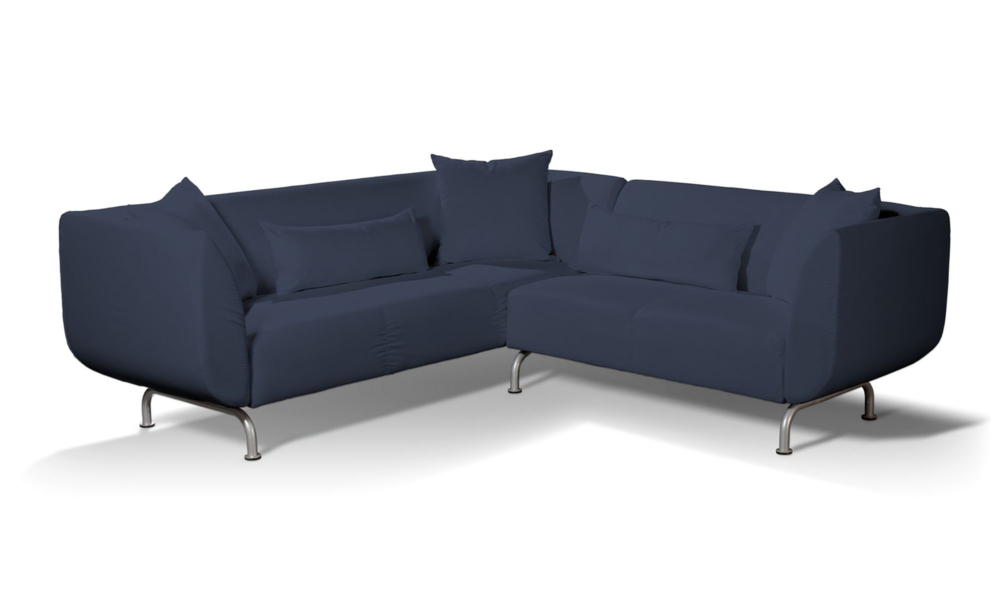 IKEA-hoes voor Strömstad 3+2-zitsbank kleur product donkerblauw stof fluweel