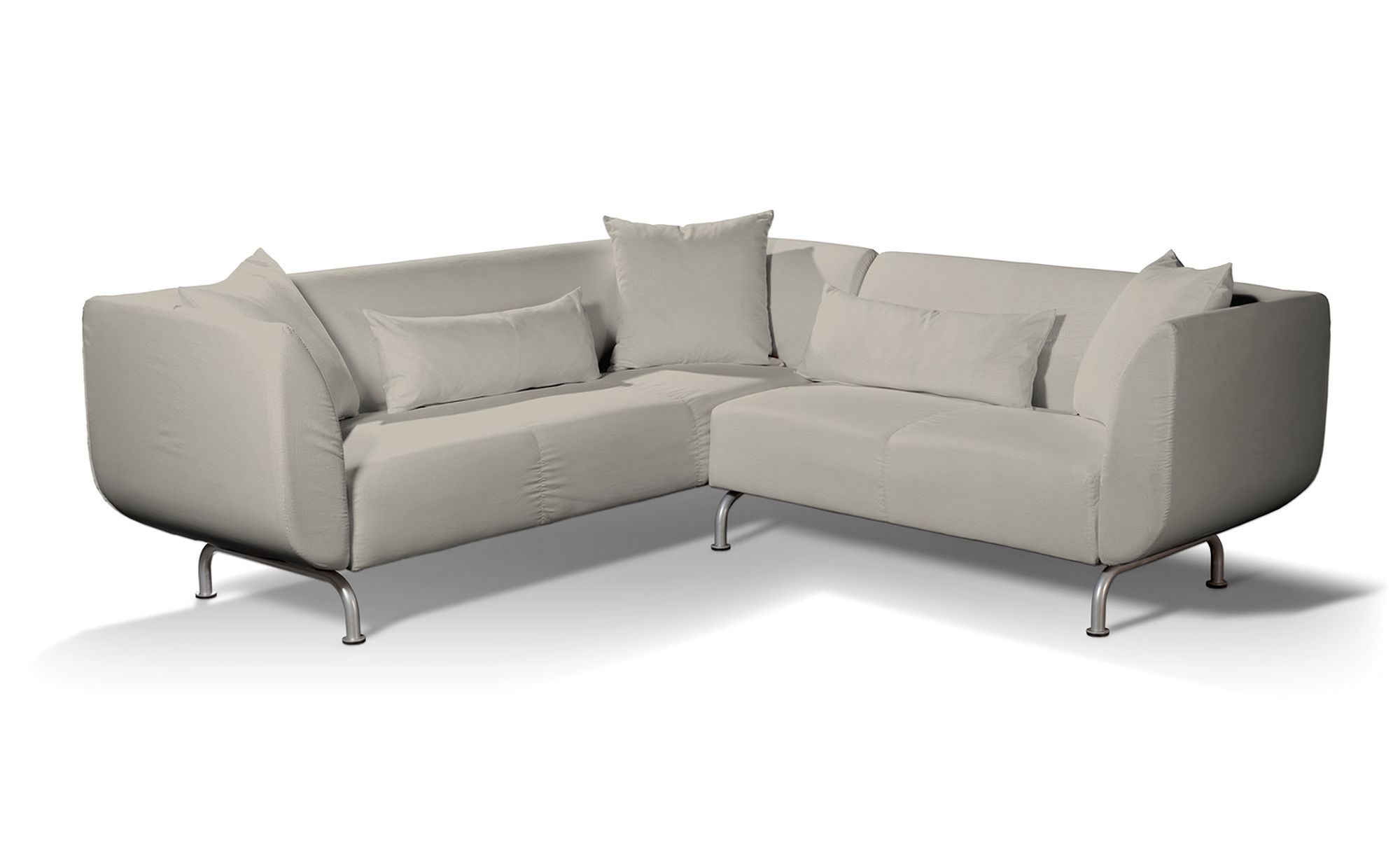 IKEA-hoes voor Strömstad 3+2-zitsbank kleur product grijs stof fluweel