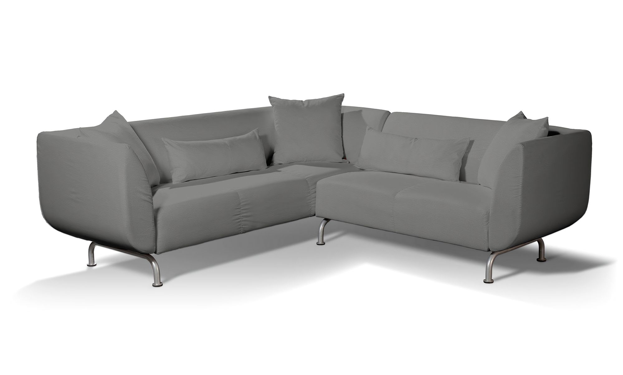 IKEA-hoes voor Strömstad 3+2-zitsbank kleur product grijs stof fluweel
