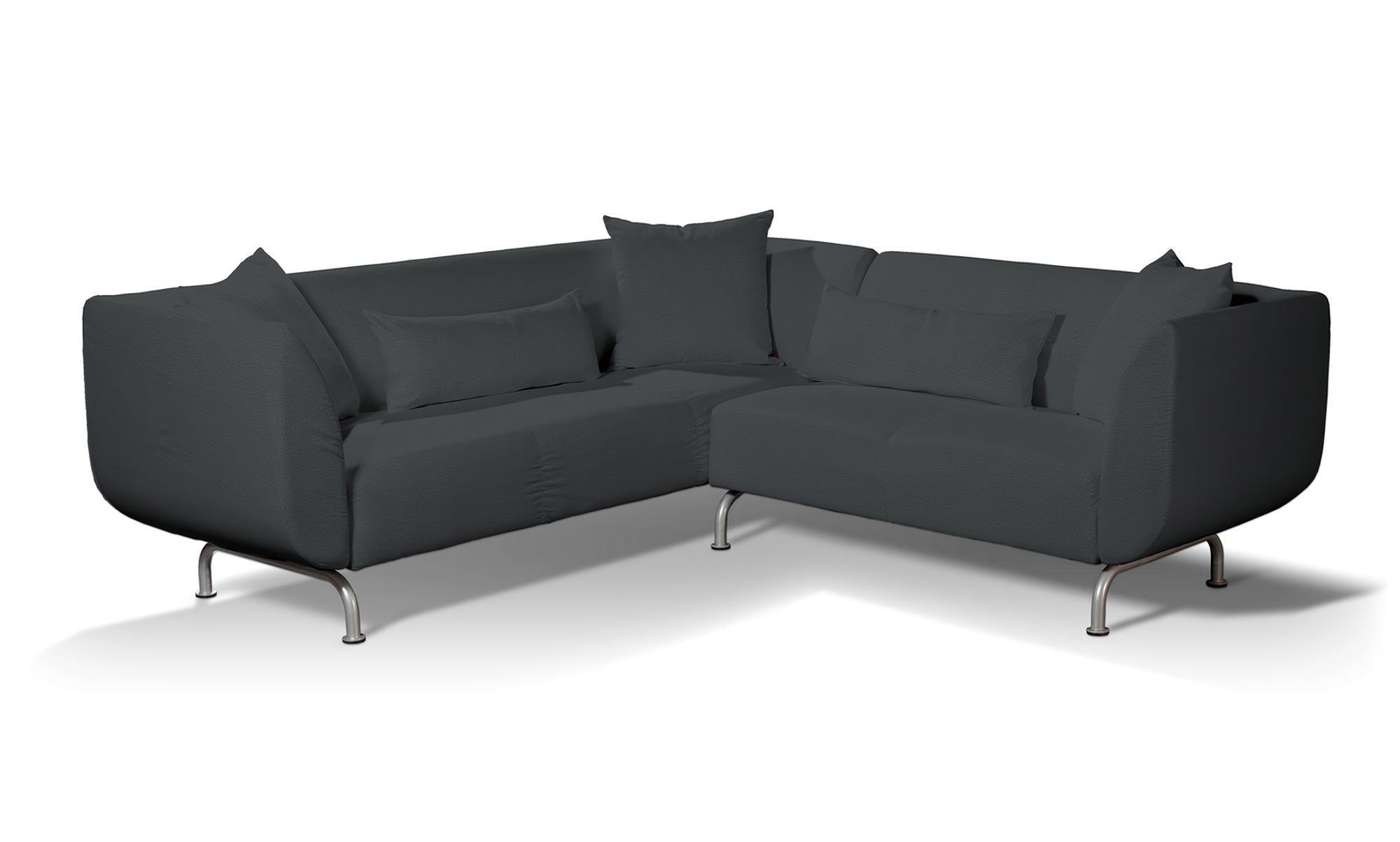 IKEA-hoes voor Strömstad 3+2-zitsbank kleur product grijs stof fluweel