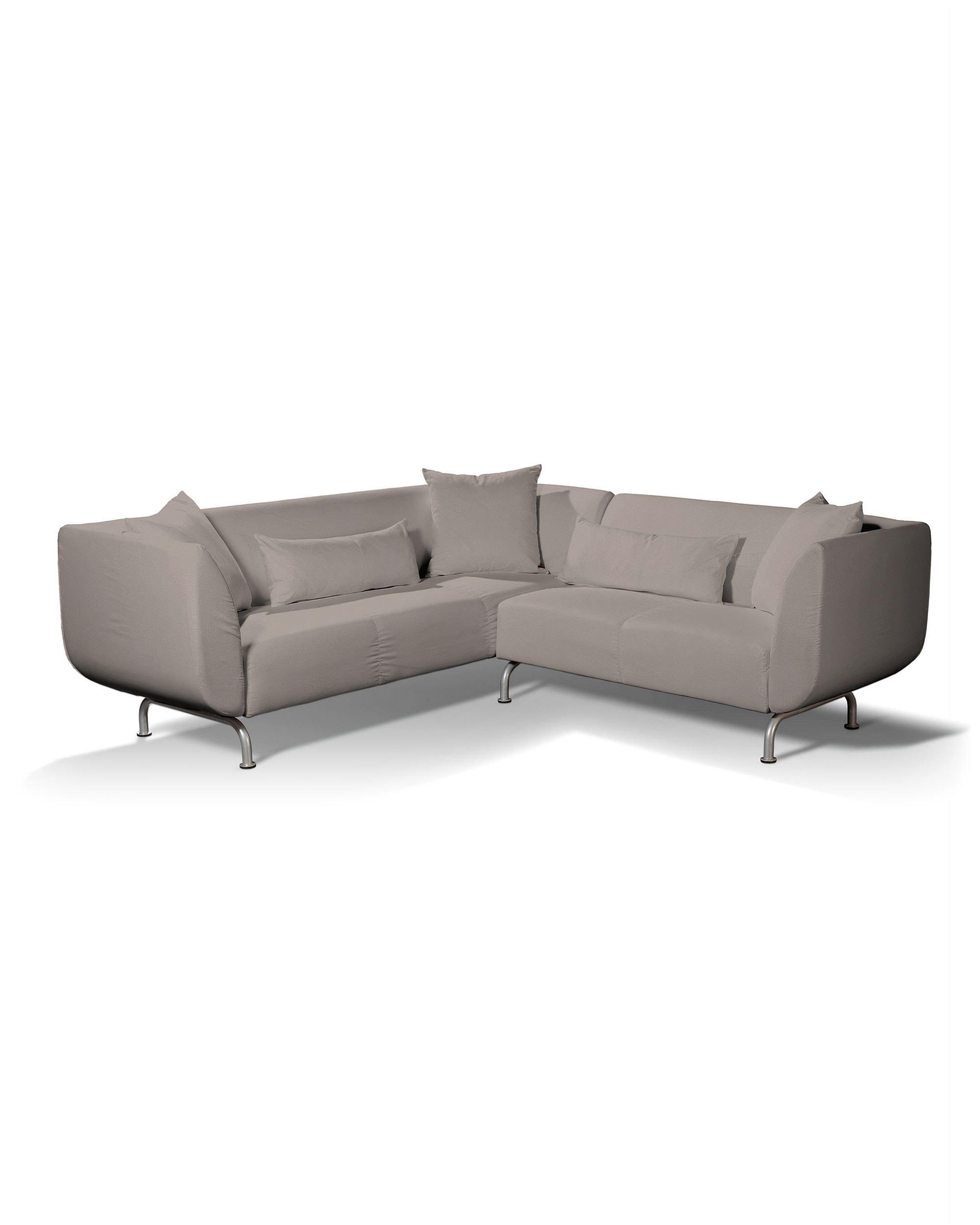 IKEA-hoes voor Strömstad 3+2-zitsbank kleur product beige stof fluweel
