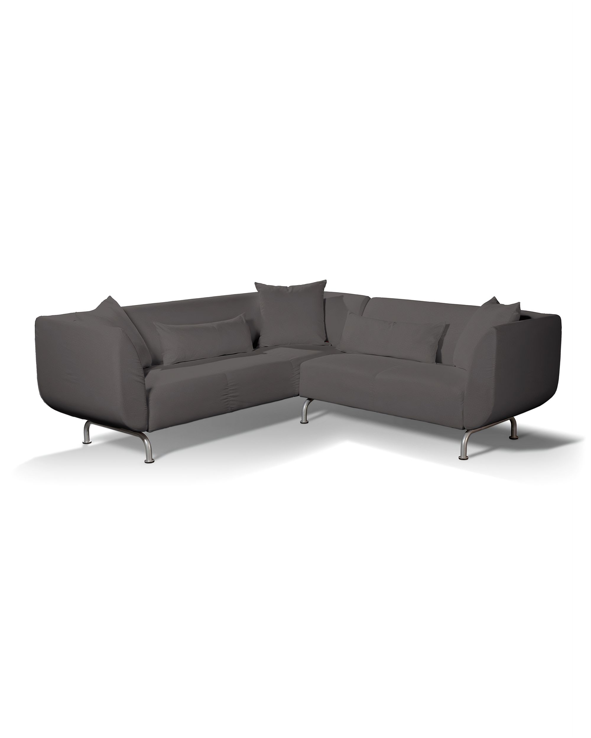 IKEA-hoes voor Strömstad 3+2-zitsbank kleur product bruin stof fluweel