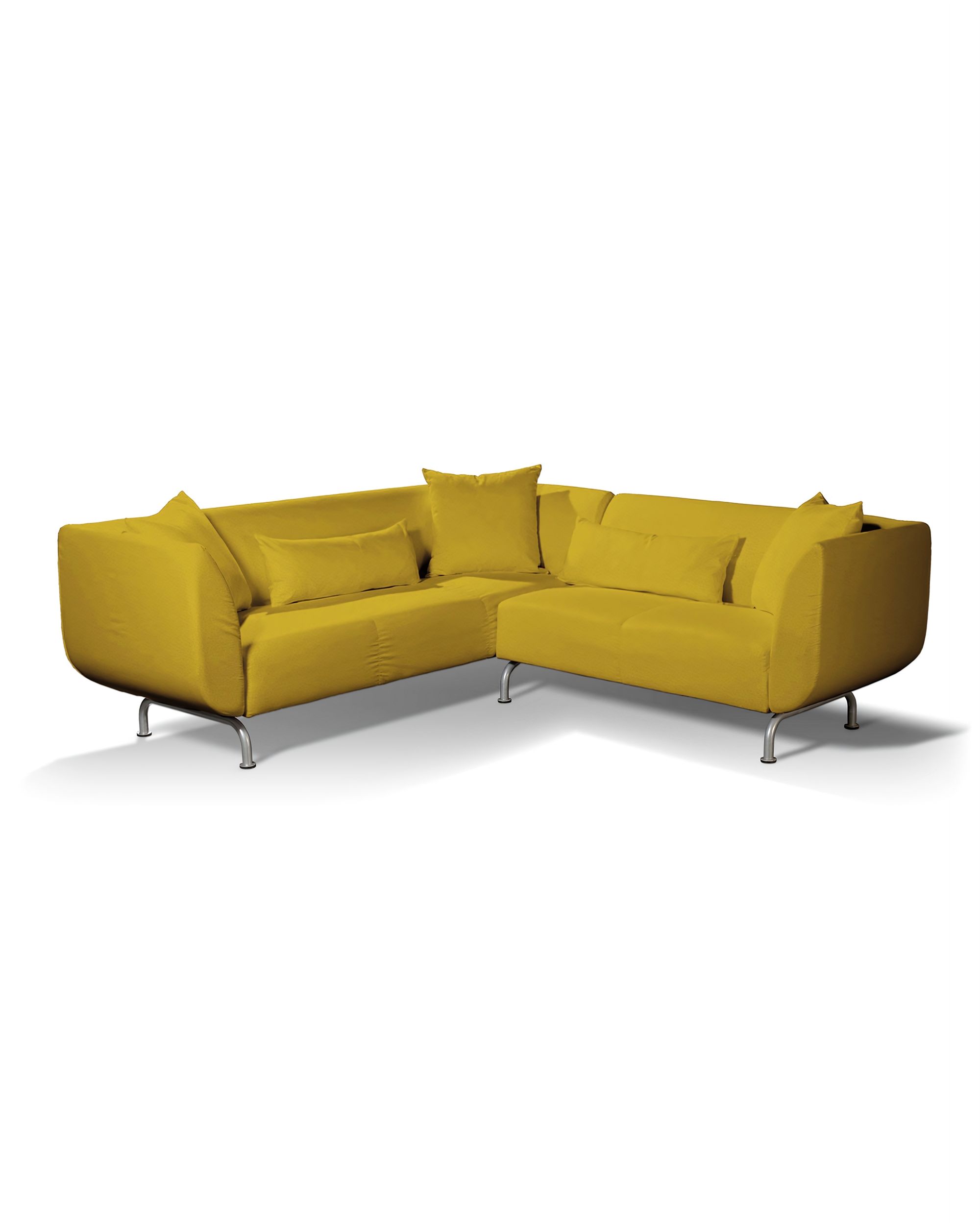 IKEA-hoes voor Strömstad 3+2-zitsbank kleur product geel stof fluweel