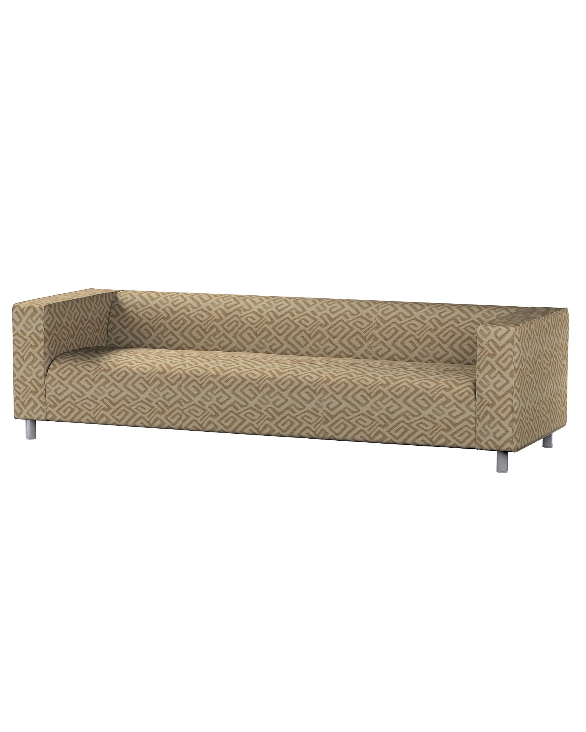 IKEA zitbankhoes/ overtrek voor Klippan 4-zitsbank kleur product beige stof met structuur, met patroon