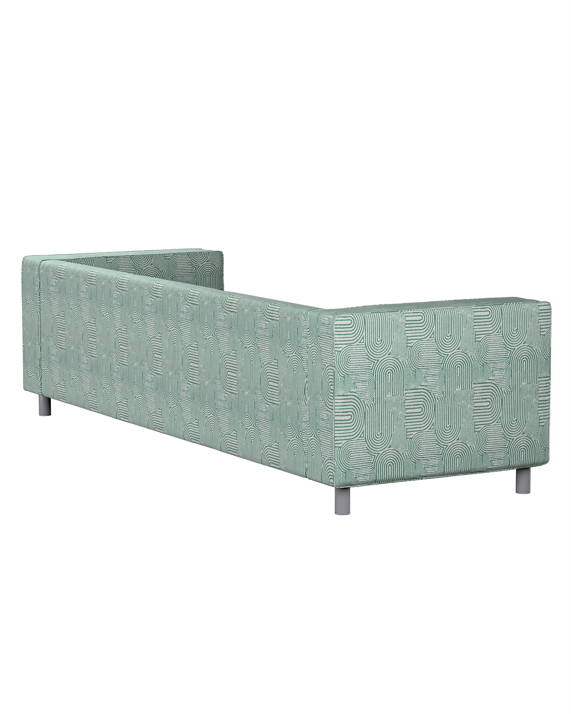 IKEA zitbankhoes/ overtrek voor Klippan 4-zitsbank kleur product groen stof met structuur, met patroon (hover)