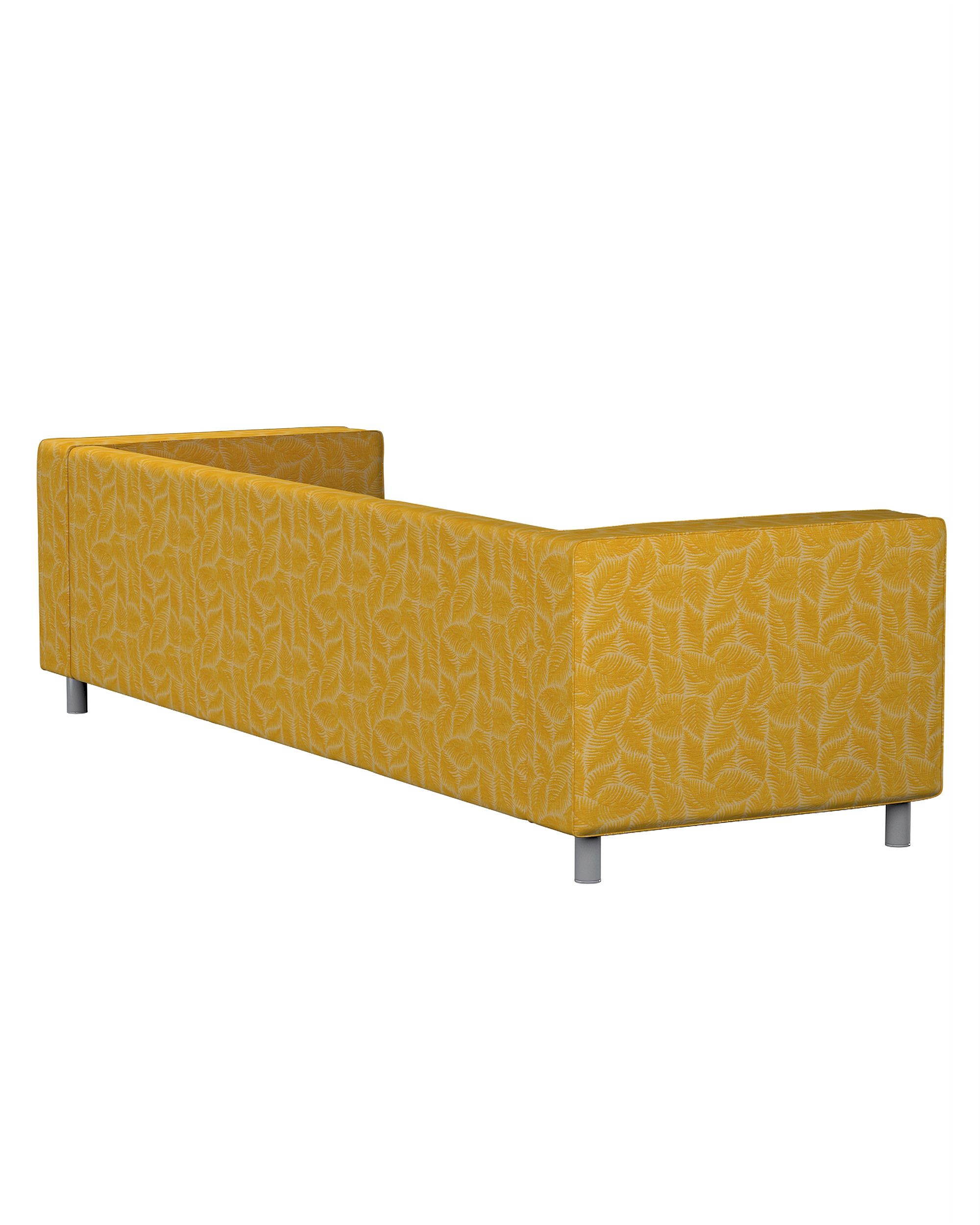 IKEA zitbankhoes/ overtrek voor Klippan 4-zitsbank kleur product geel stof met structuur, met patroon (hover)