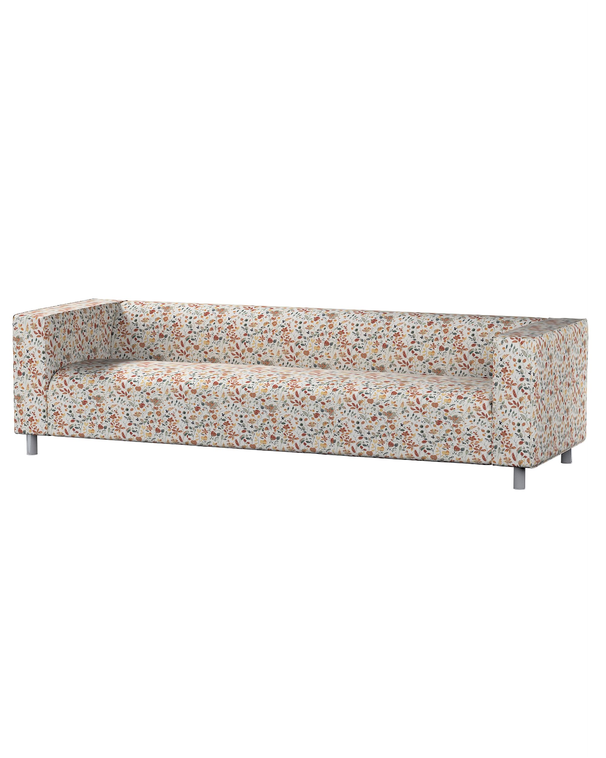 IKEA zitbankhoes/ overtrek voor Klippan 4-zitsbank kleur product oranje stof met structuur, met patroon
