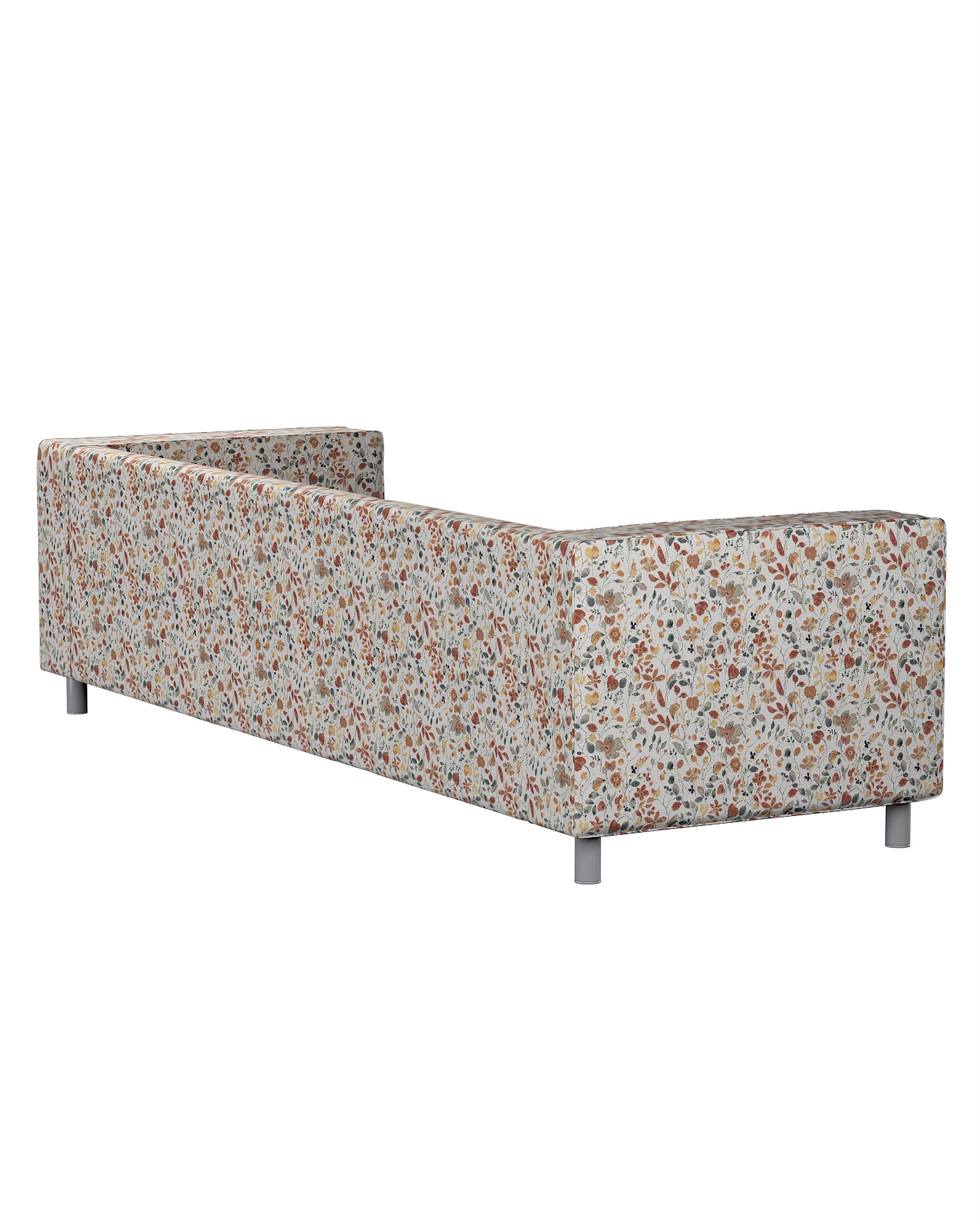 IKEA zitbankhoes/ overtrek voor Klippan 4-zitsbank kleur product oranje stof met structuur, met patroon (hover)