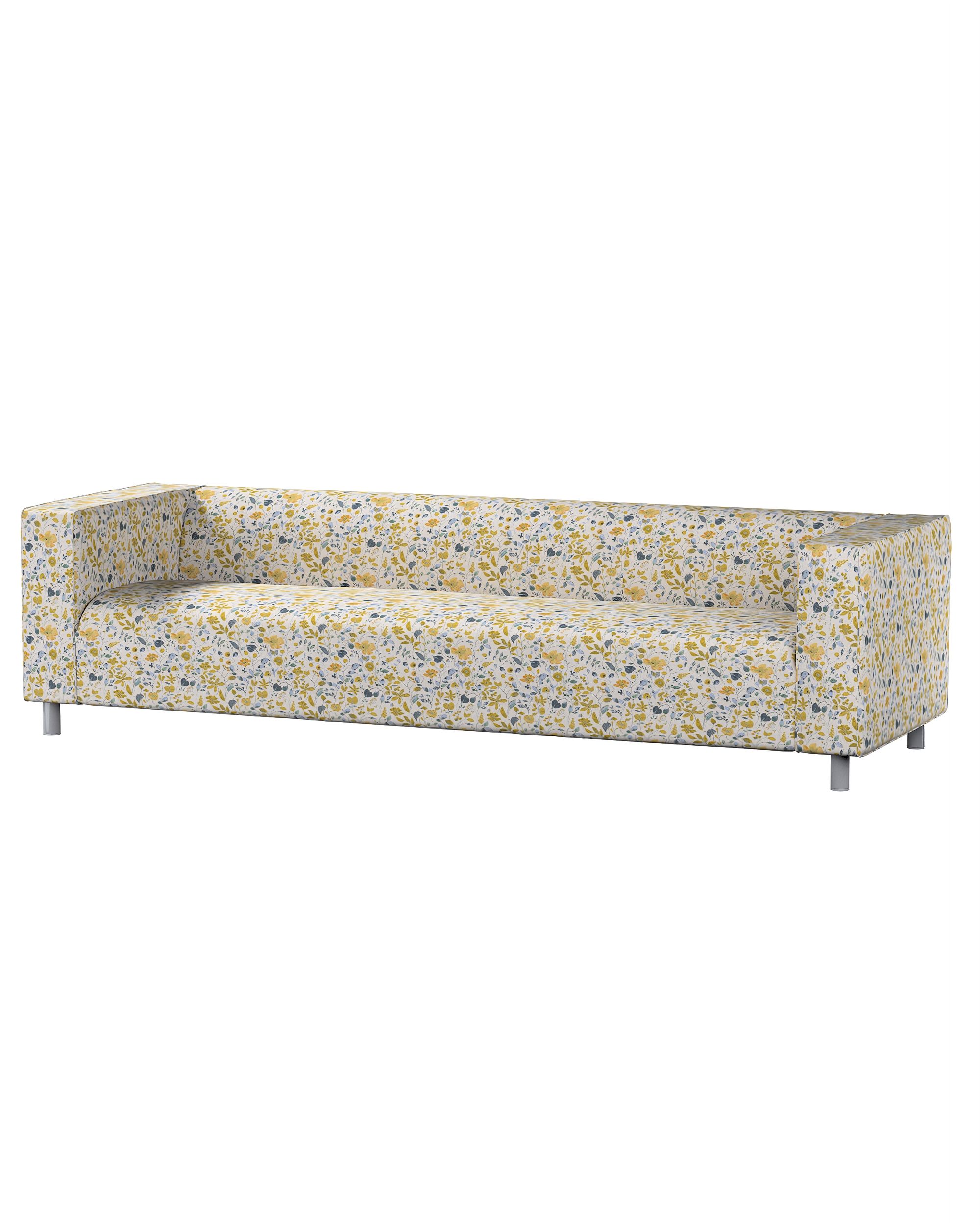 IKEA zitbankhoes/ overtrek voor Klippan 4-zitsbank kleur product geel stof met structuur, met patroon