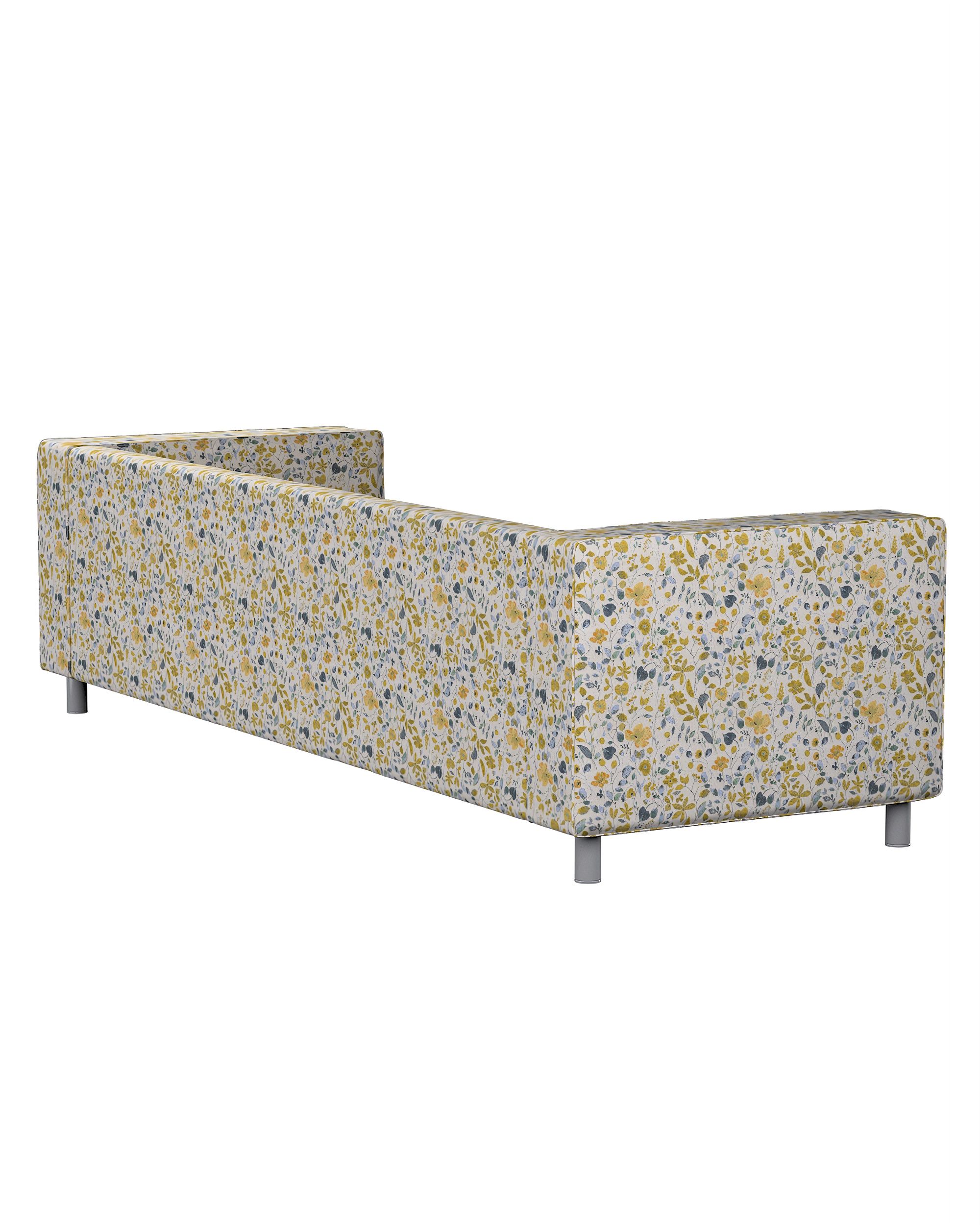 IKEA zitbankhoes/ overtrek voor Klippan 4-zitsbank kleur product geel stof met structuur, met patroon (hover)