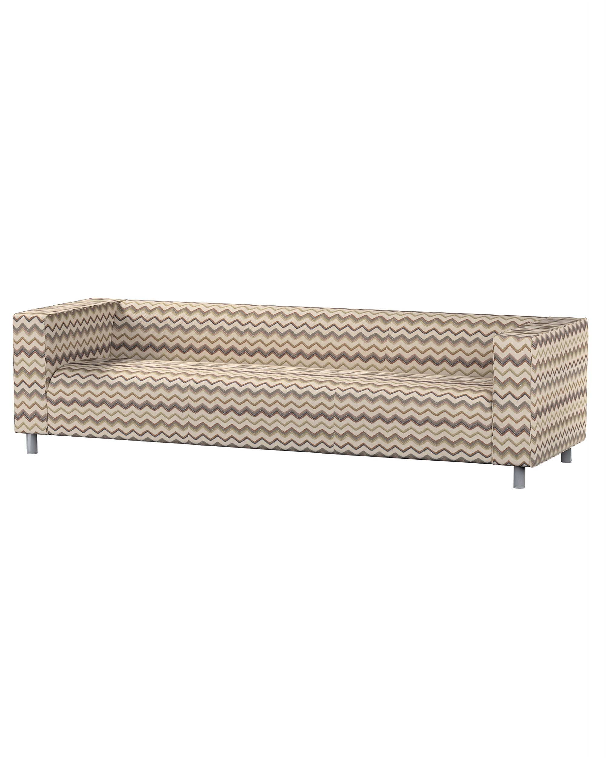 IKEA zitbankhoes/ overtrek voor Klippan 4-zitsbank kleur product beige stof met structuur, met patroon
