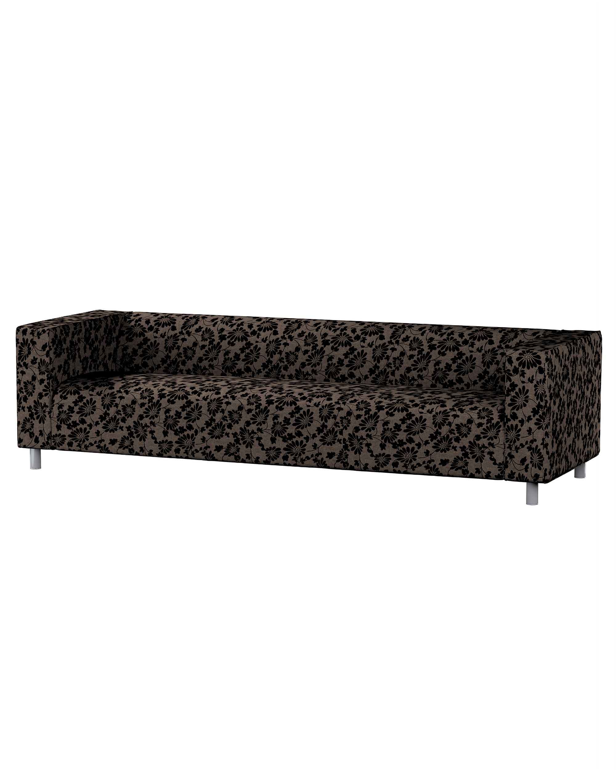 IKEA zitbankhoes/ overtrek voor Klippan 4-zitsbank kleur product bruin stof met structuur, met patroon