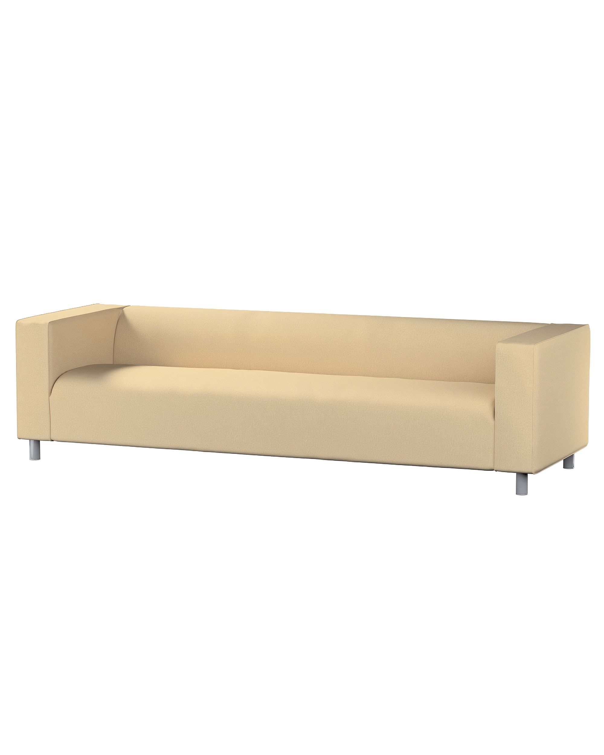 IKEA zitbankhoes/ overtrek voor Klippan 4-zitsbank kleur product beige stof glanzend, met structuur