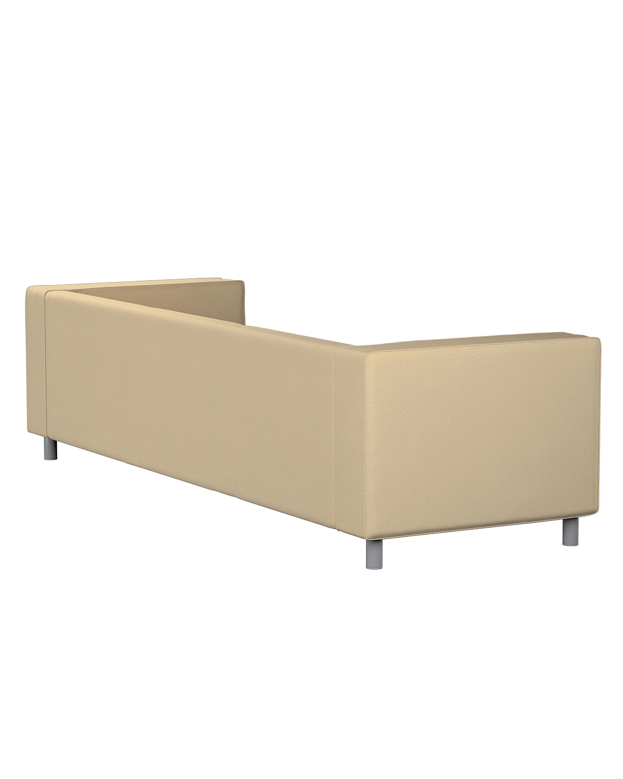 IKEA zitbankhoes/ overtrek voor Klippan 4-zitsbank kleur product beige stof glanzend, met structuur (hover)