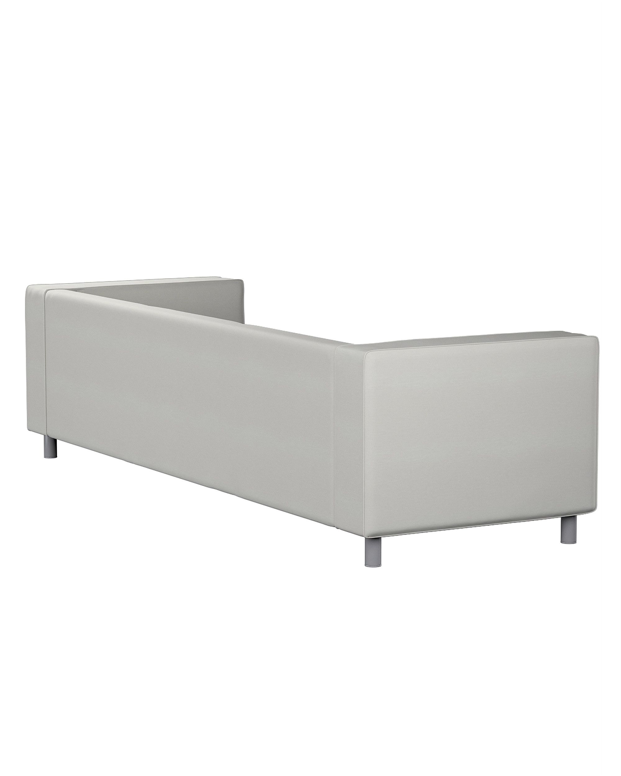 IKEA zitbankhoes/ overtrek voor Klippan 4-zitsbank kleur product grijs stof glanzend, met structuur, fluweel (hover)