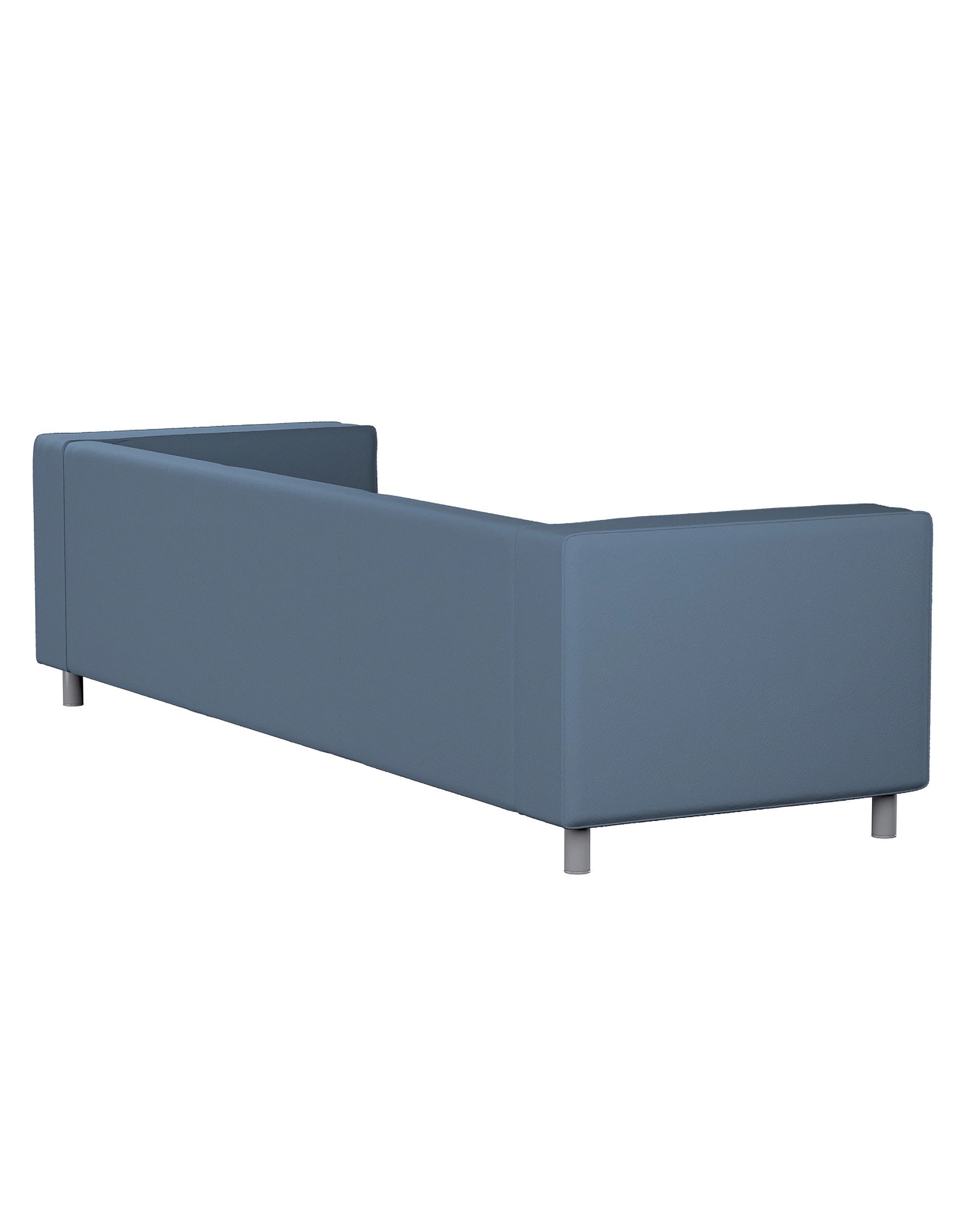 IKEA zitbankhoes/ overtrek voor Klippan 4-zitsbank kleur product blauw stof met structuur (hover)