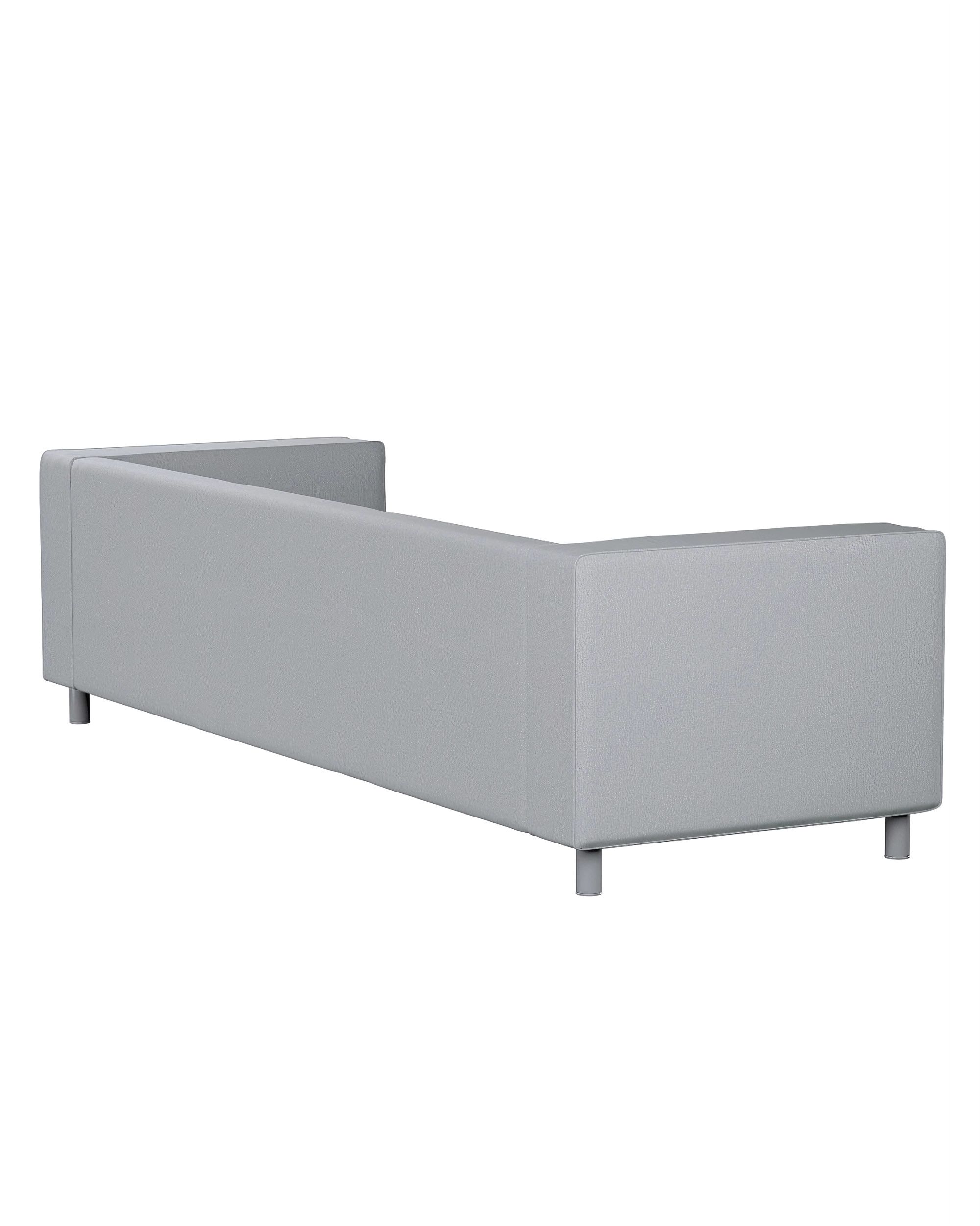 IKEA zitbankhoes/ overtrek voor Klippan 4-zitsbank kleur product grijs stof met structuur (hover)