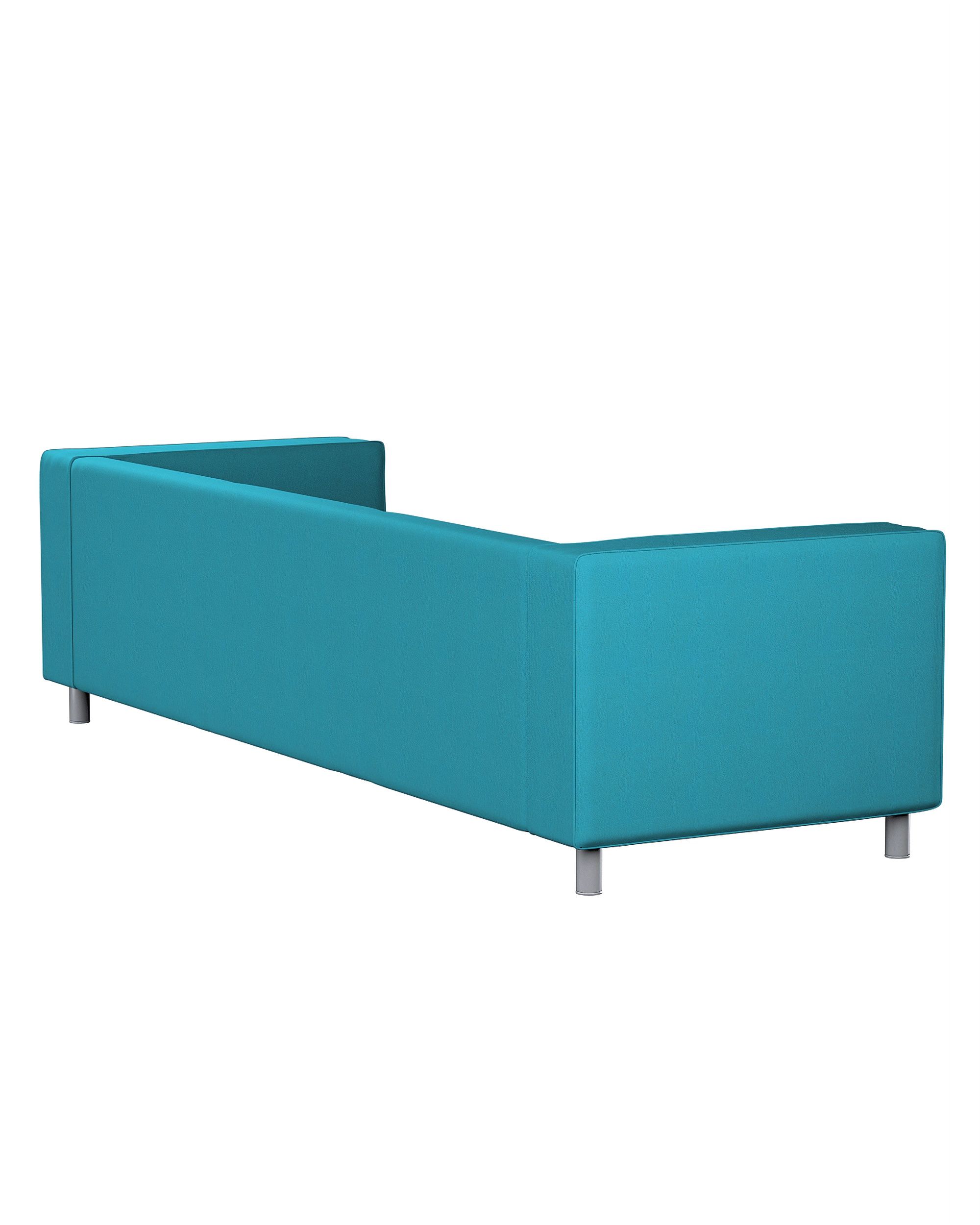 IKEA zitbankhoes/ overtrek voor Klippan 4-zitsbank kleur product blauw stof met structuur (hover)