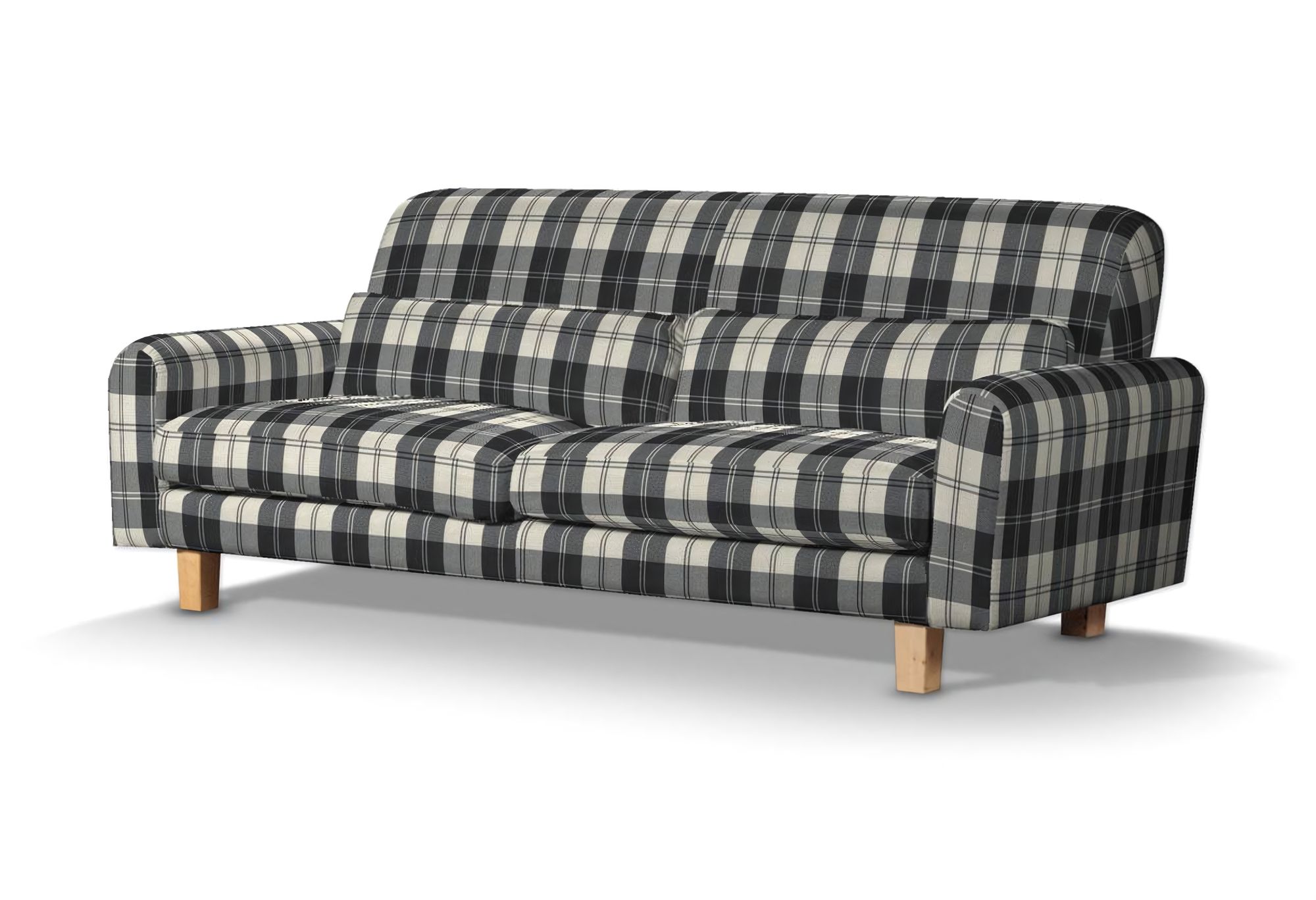 IKEA zitbankhoes Nikkala (kort) kleur product zwart stof met structuur, met patroon