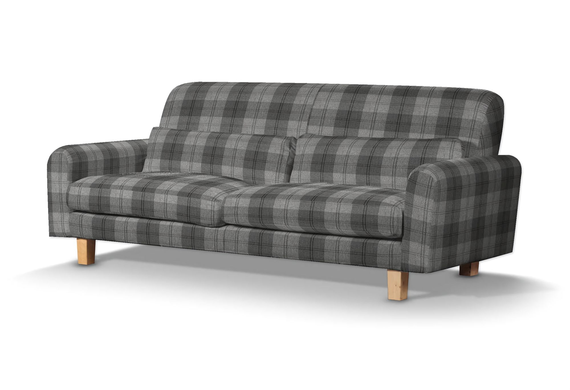 IKEA zitbankhoes Nikkala (kort) kleur product grijs stof met structuur, met patroon