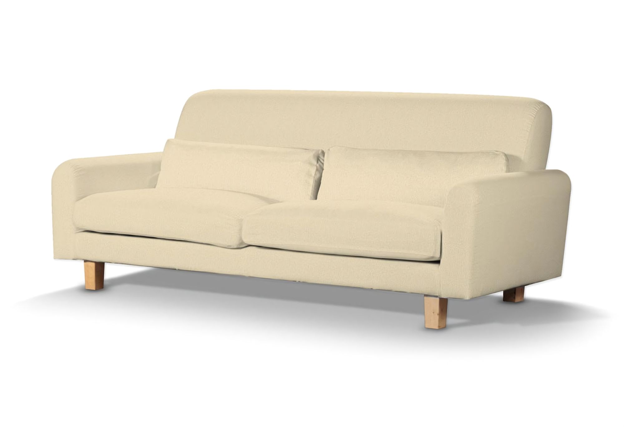IKEA zitbankhoes Nikkala (kort) kleur product crème stof glanzend, met structuur