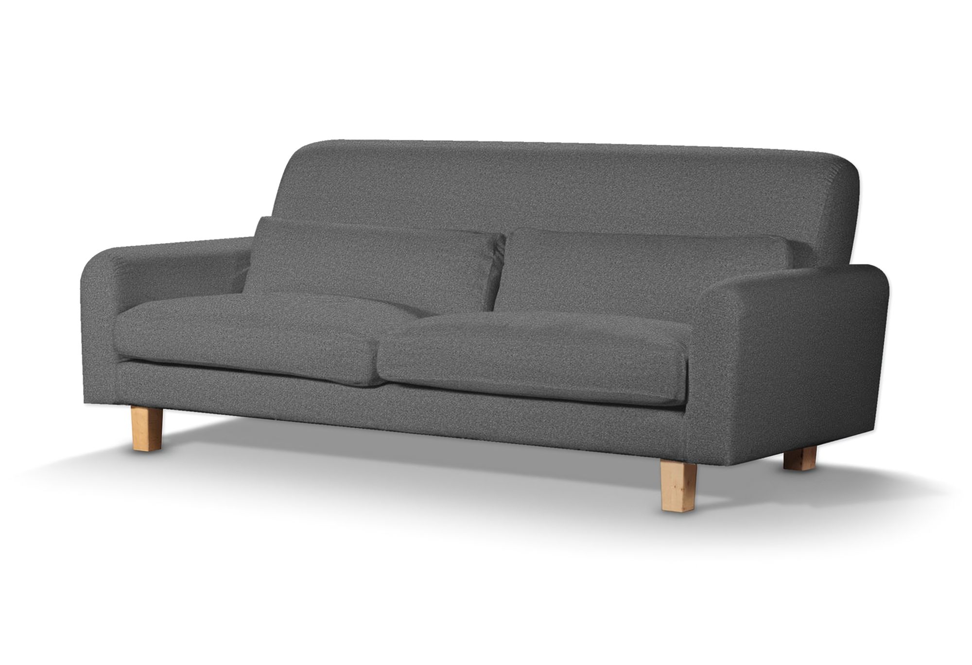 IKEA zitbankhoes Nikkala (kort) kleur product grijs stof met structuur