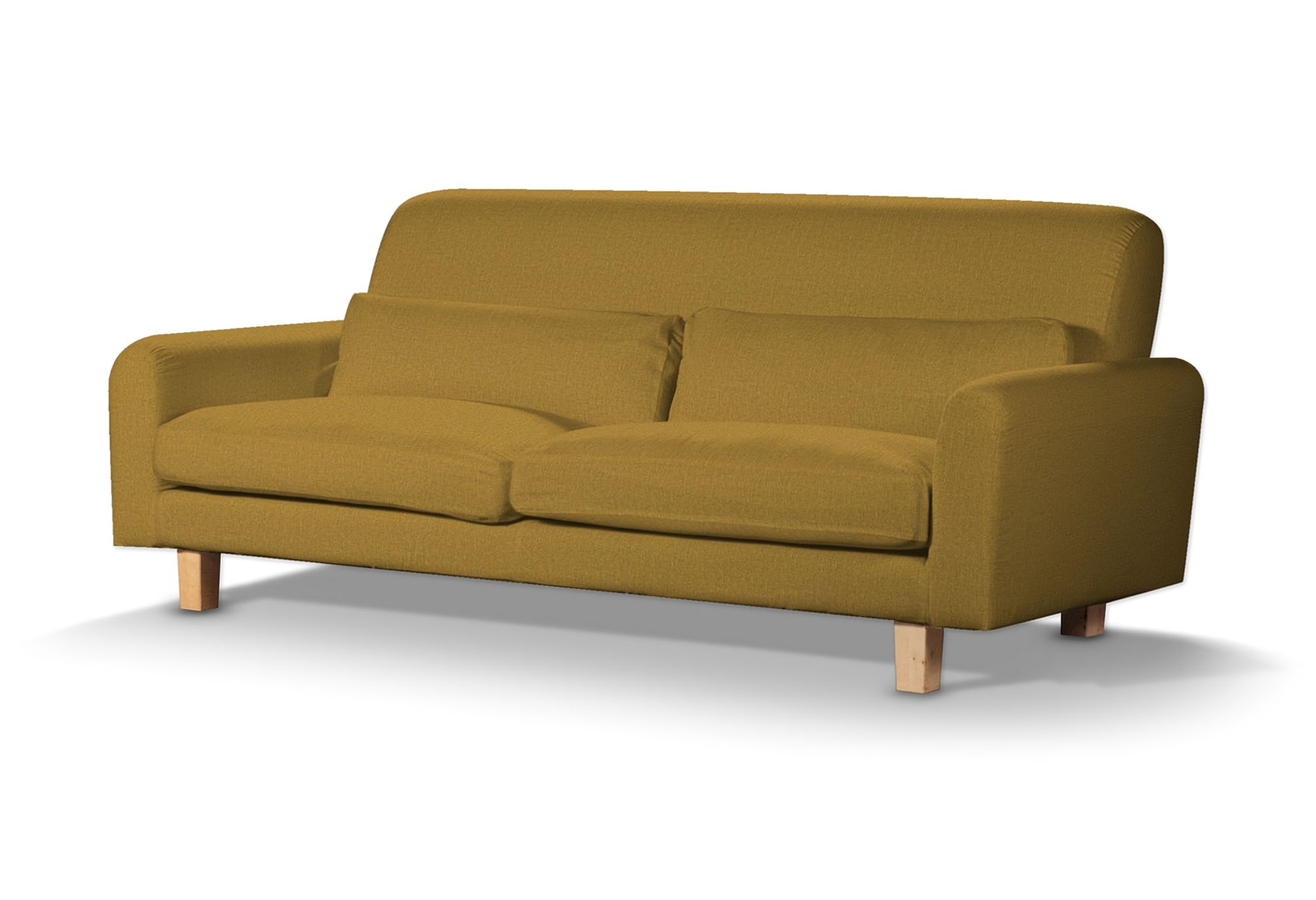 IKEA zitbankhoes Nikkala (kort) kleur product geel stof met structuur