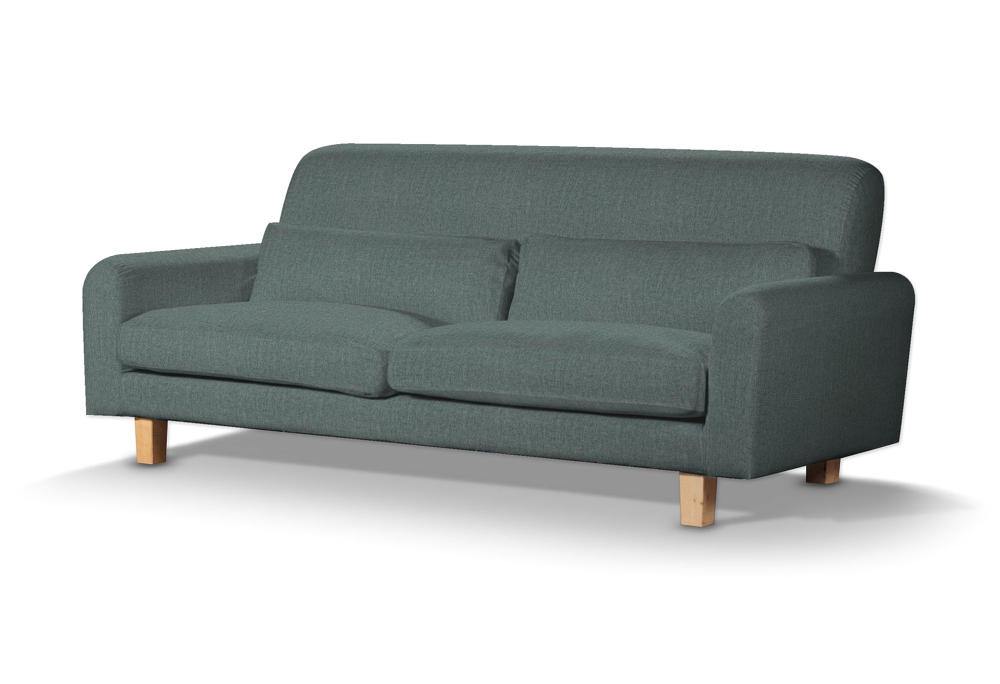 IKEA zitbankhoes Nikkala (kort) kleur product blauw stof met structuur