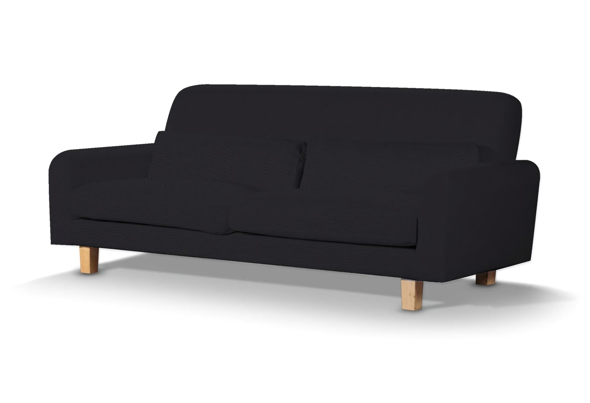 IKEA zitbankhoes Nikkala (kort) kleur product zwart stof met structuur