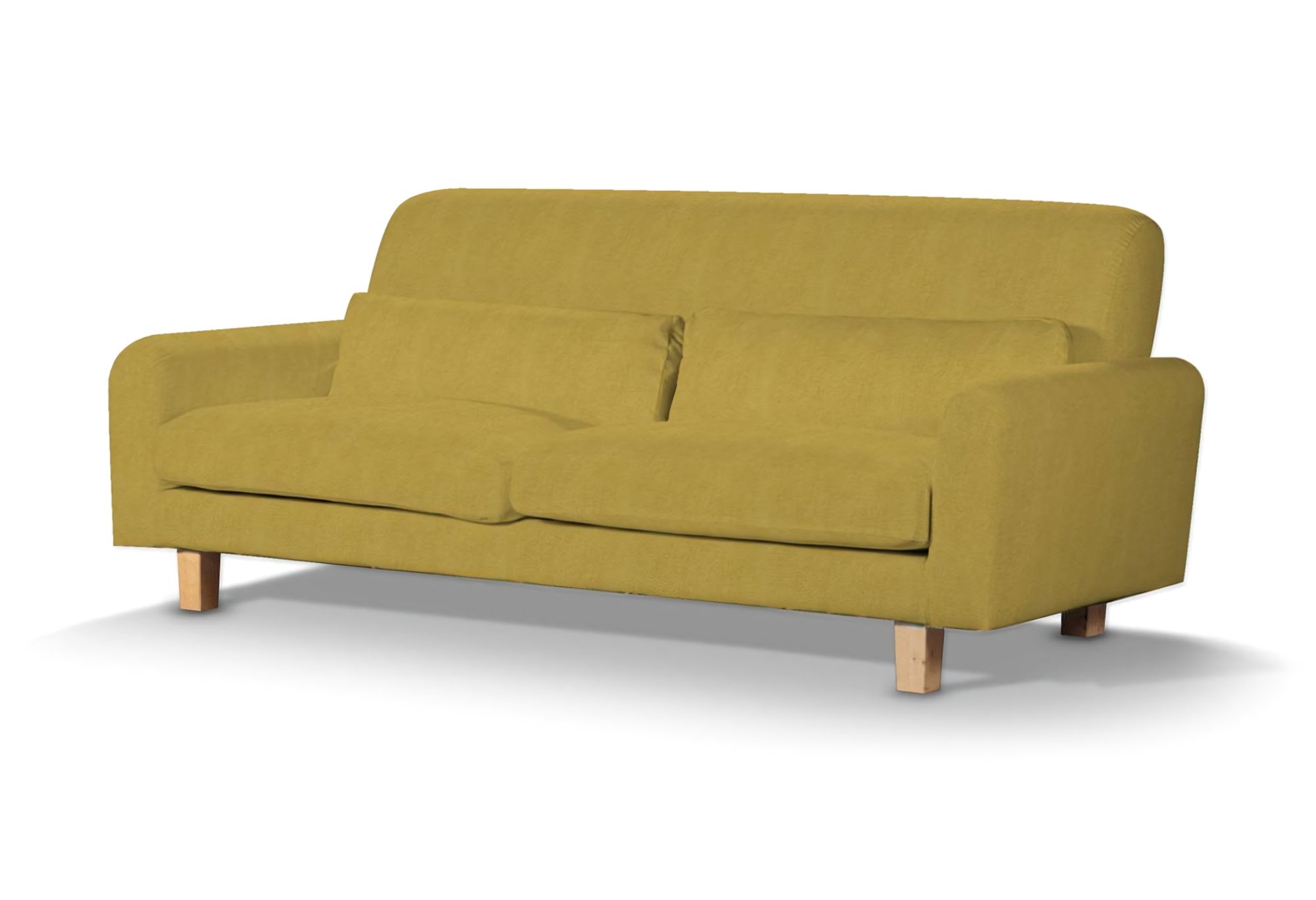 IKEA zitbankhoes Nikkala (kort) kleur product geel stof met structuur