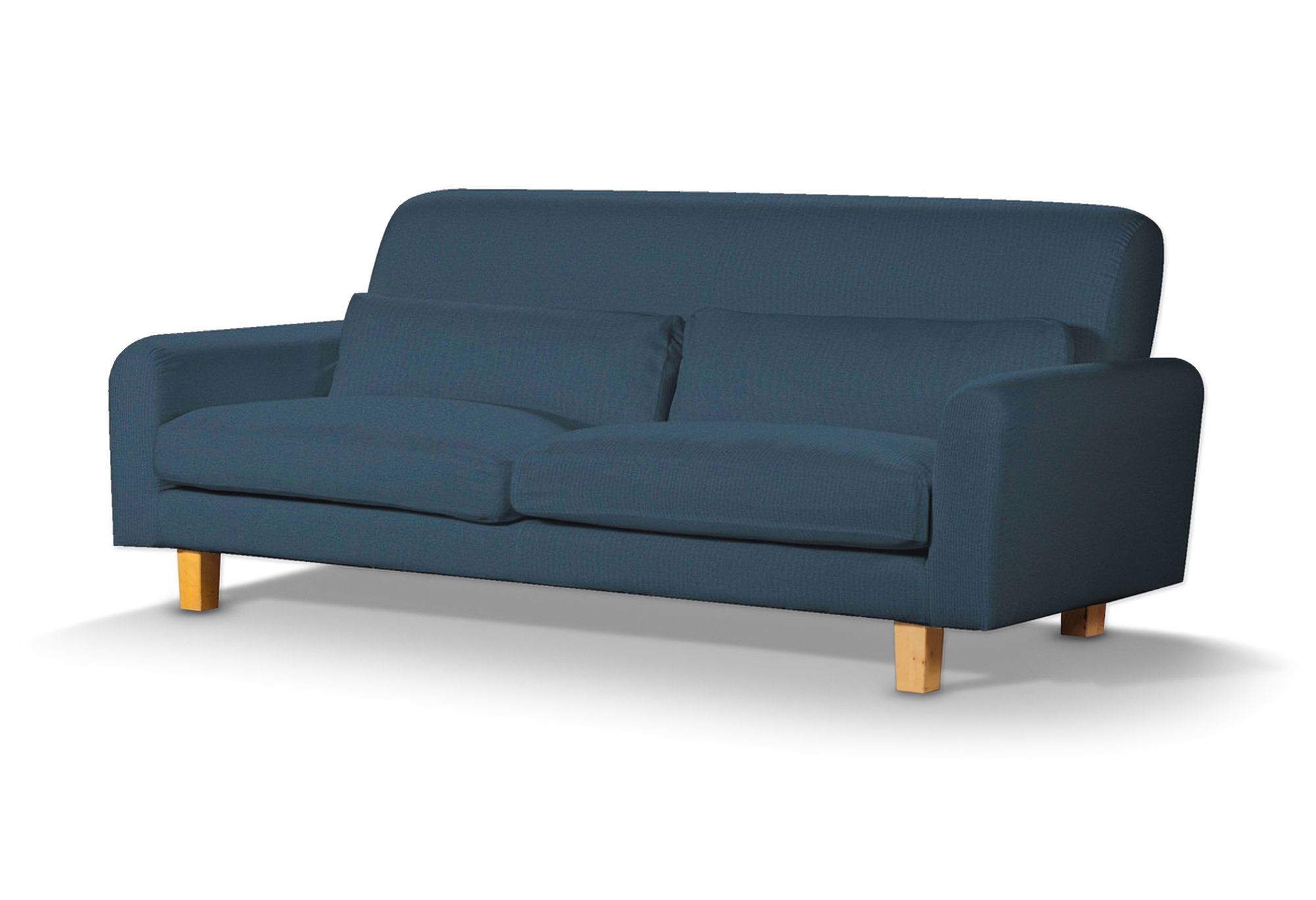 IKEA zitbankhoes Nikkala (kort) kleur product blauw stof met structuur