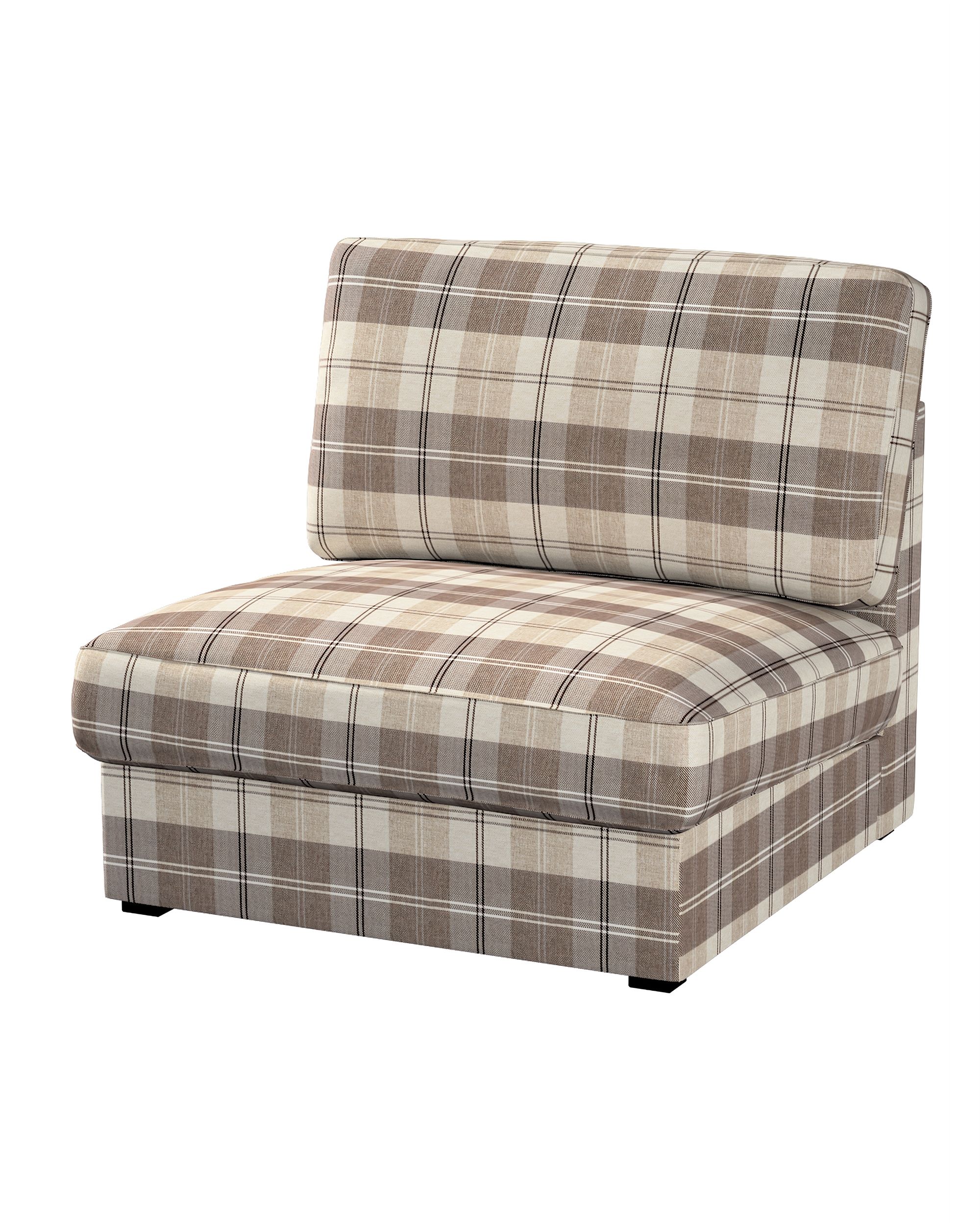 IKEA hoes voor Kivik 1-zit niet-uitklapbaar kleur product beige stof met structuur, met patroon