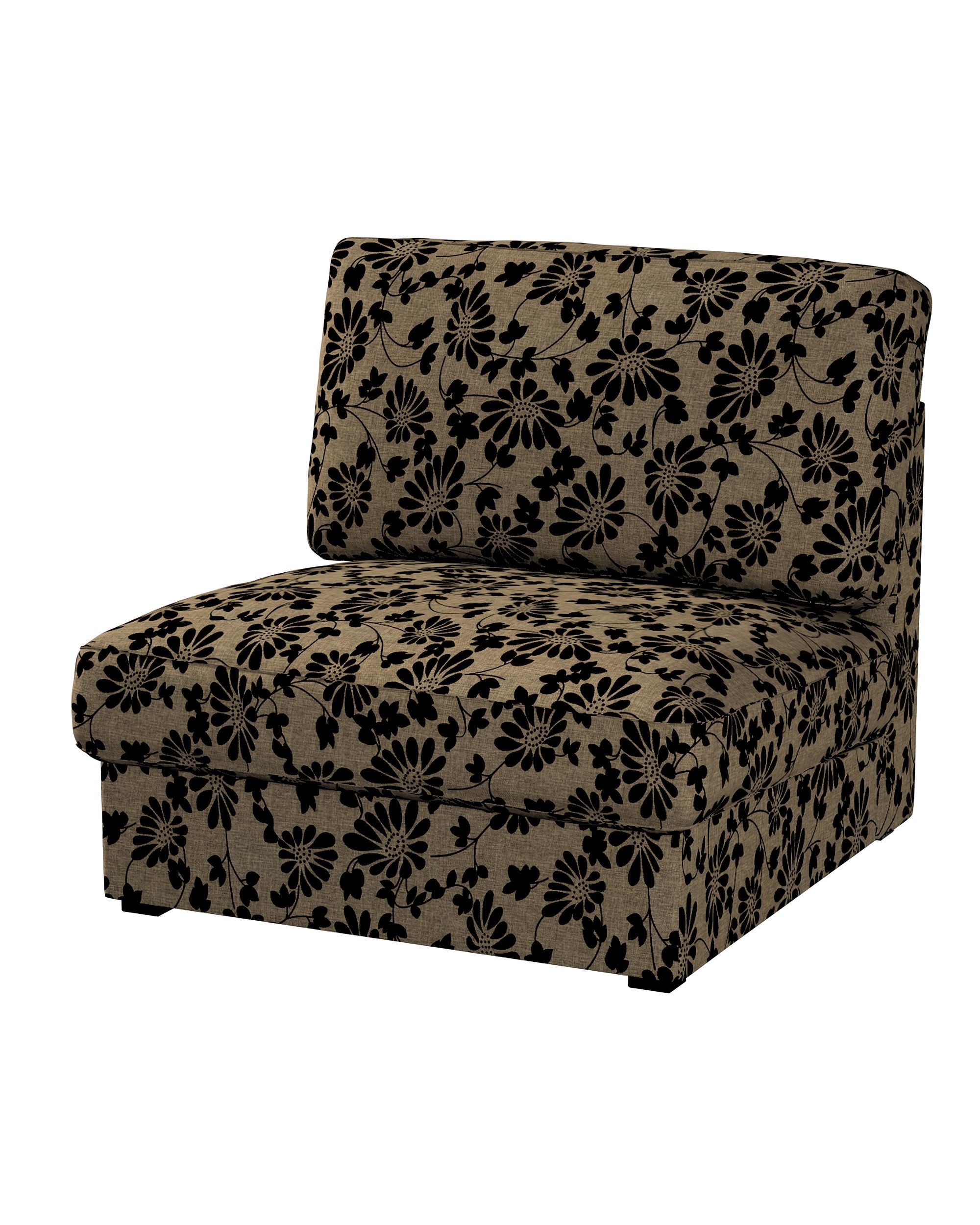IKEA hoes voor Kivik 1-zit niet-uitklapbaar kleur product beige stof met structuur, met patroon