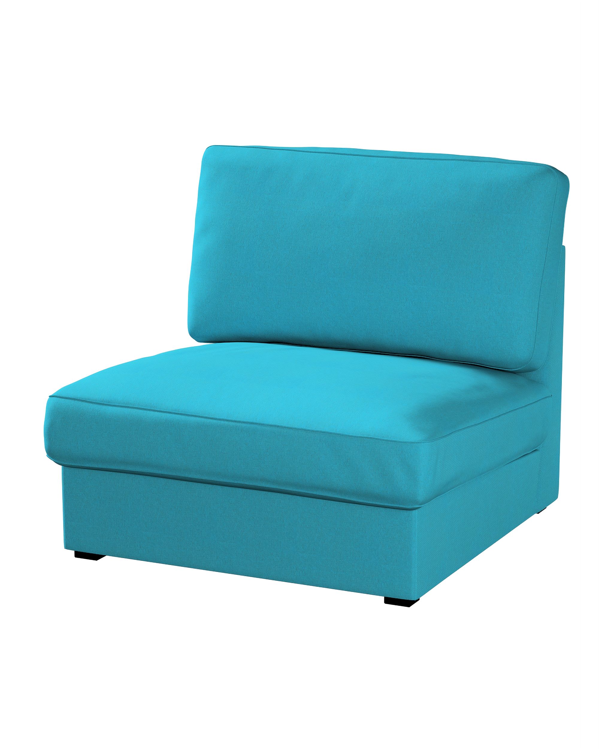 IKEA hoes voor Kivik 1-zit niet-uitklapbaar kleur product blauw stof met structuur