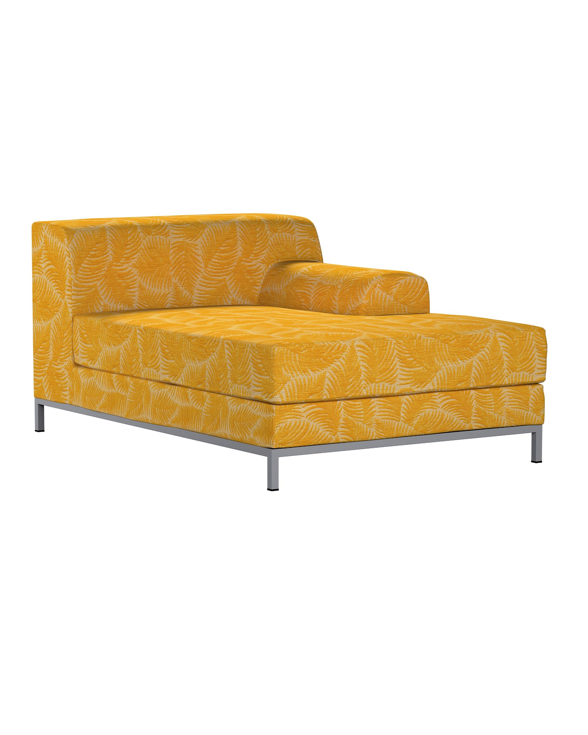 IKEA zitbankhoes/ overtrek voor Kramfors chaise longue rechts kleur product geel stof met structuur, met patroon