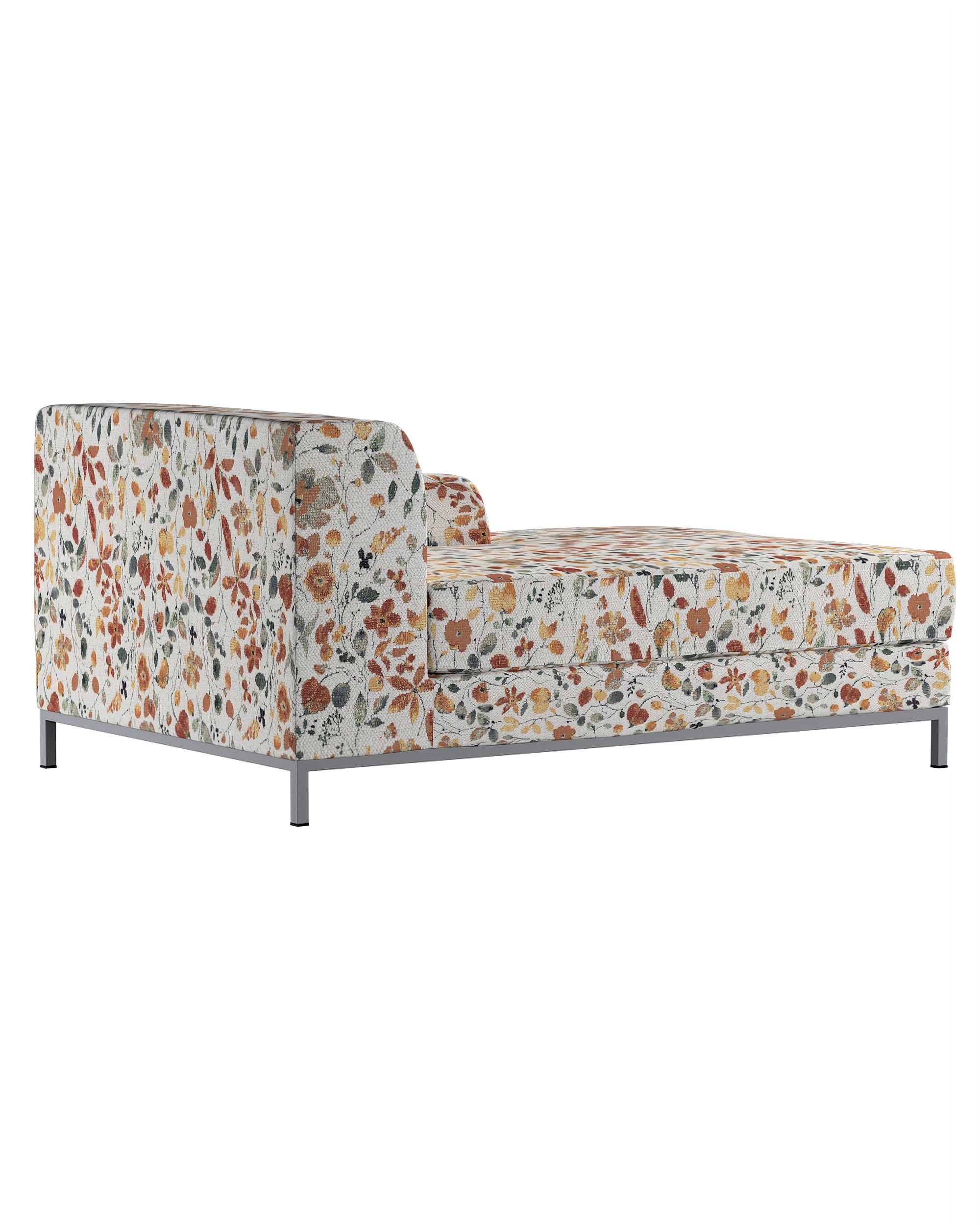 IKEA zitbankhoes/ overtrek voor Kramfors chaise longue rechts kleur product oranje stof met structuur, met patroon (hover)