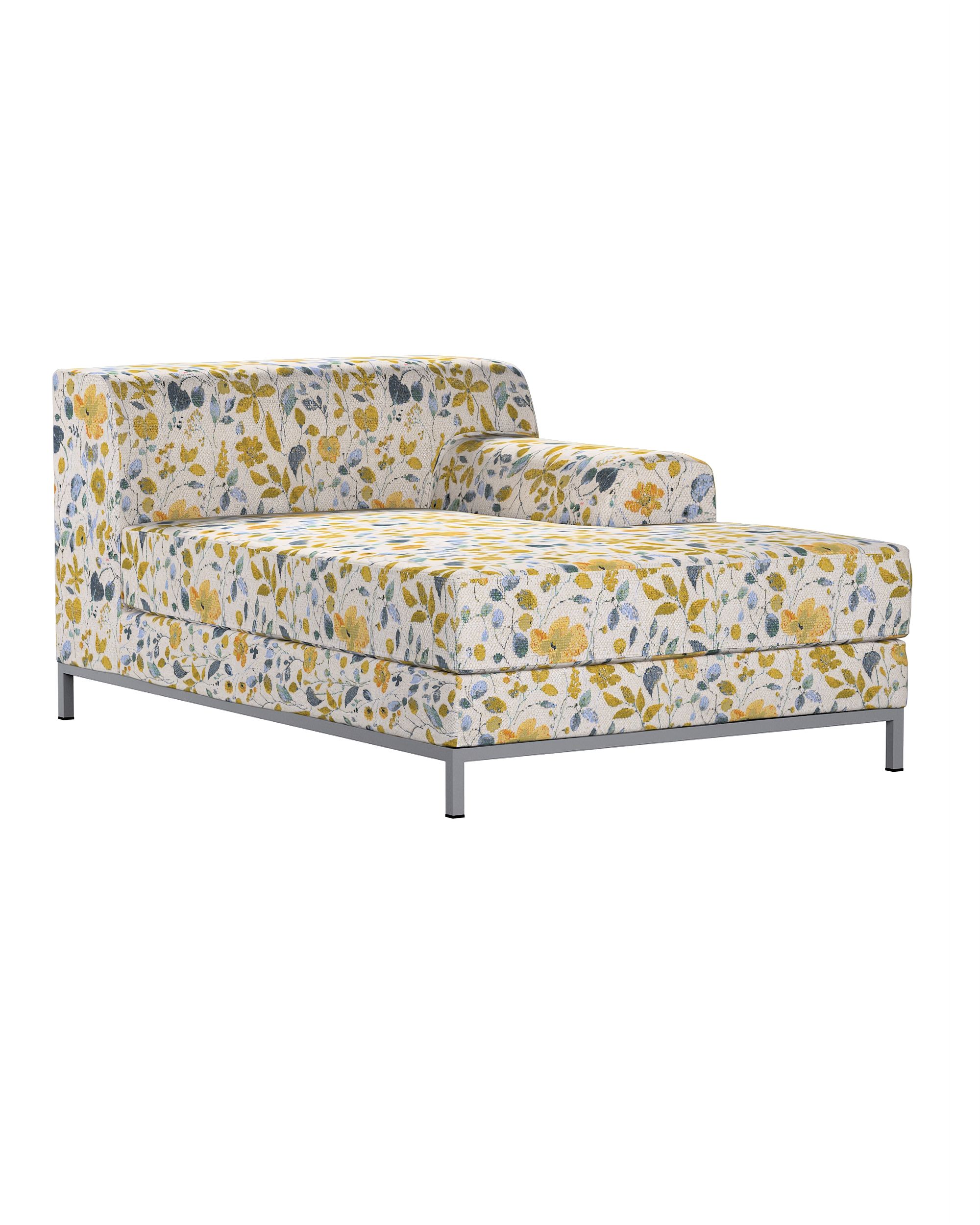IKEA zitbankhoes/ overtrek voor Kramfors chaise longue rechts kleur product geel stof met structuur, met patroon
