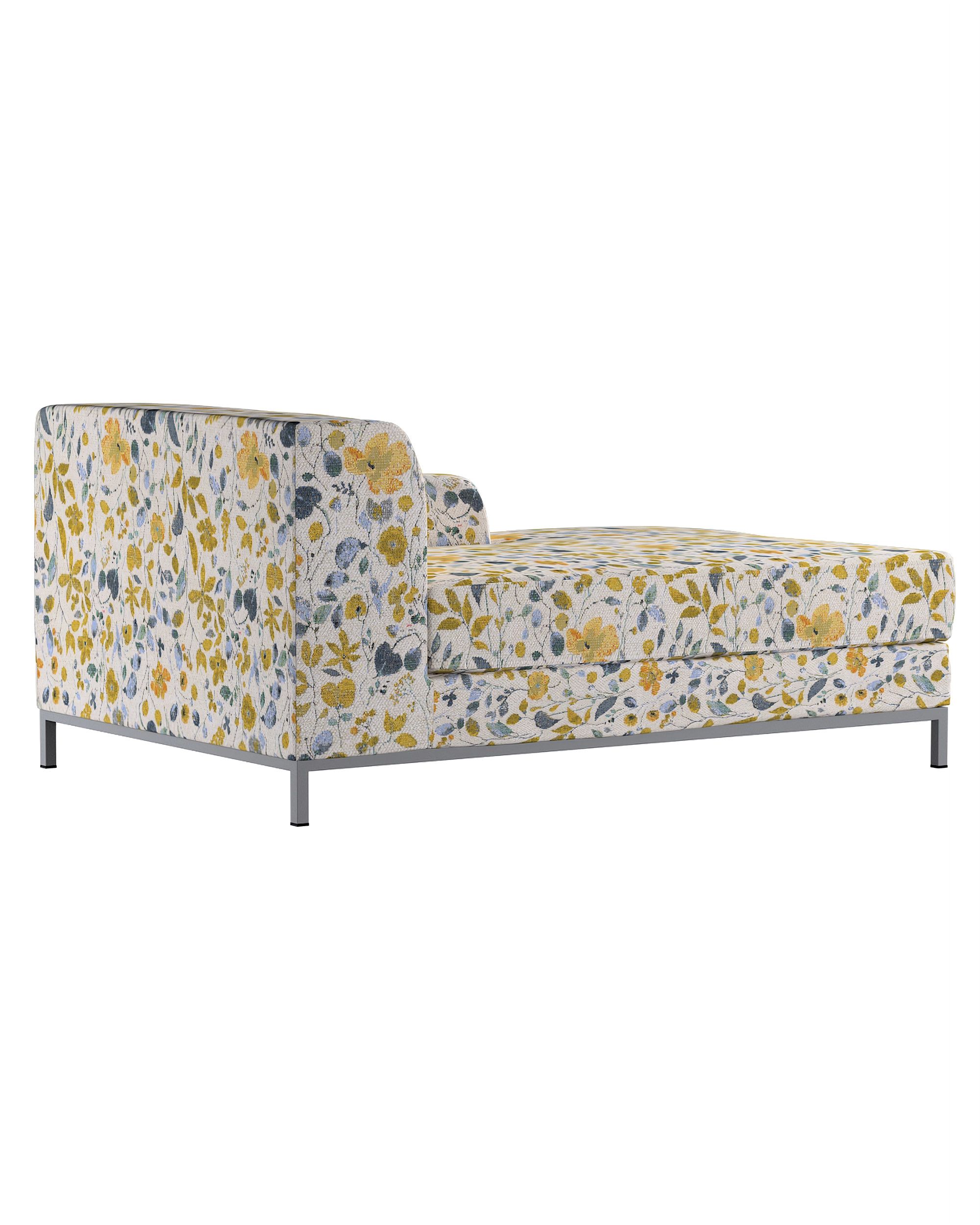 IKEA zitbankhoes/ overtrek voor Kramfors chaise longue rechts kleur product geel stof met structuur, met patroon (hover)