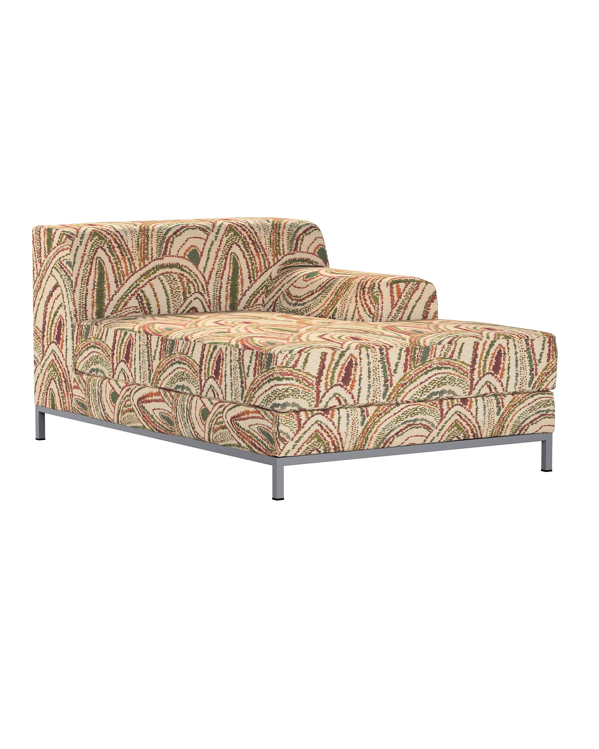 IKEA zitbankhoes/ overtrek voor Kramfors chaise longue rechts kleur product meerkleurig stof met structuur, met patroon