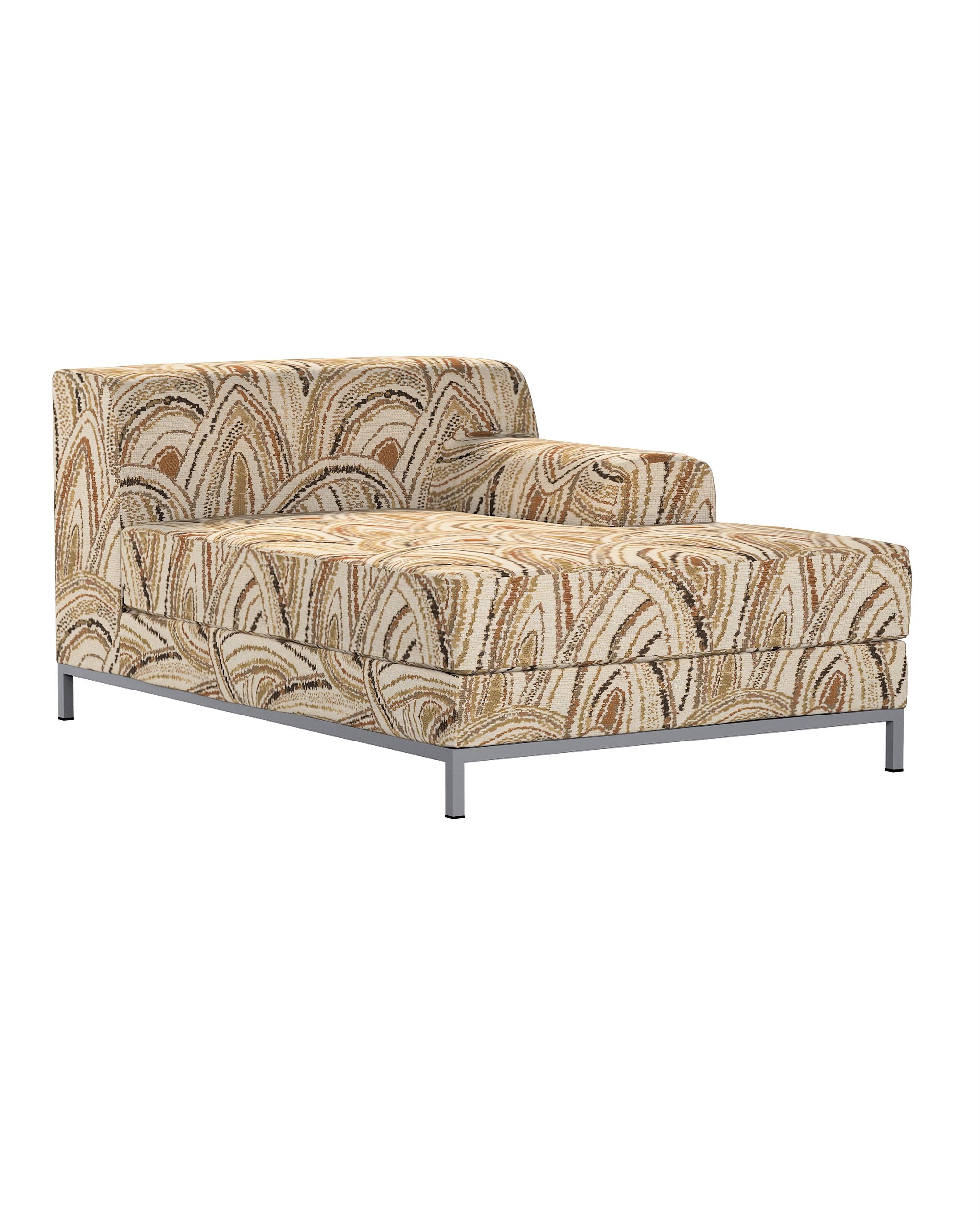 IKEA zitbankhoes/ overtrek voor Kramfors chaise longue rechts kleur product beige stof met structuur, met patroon