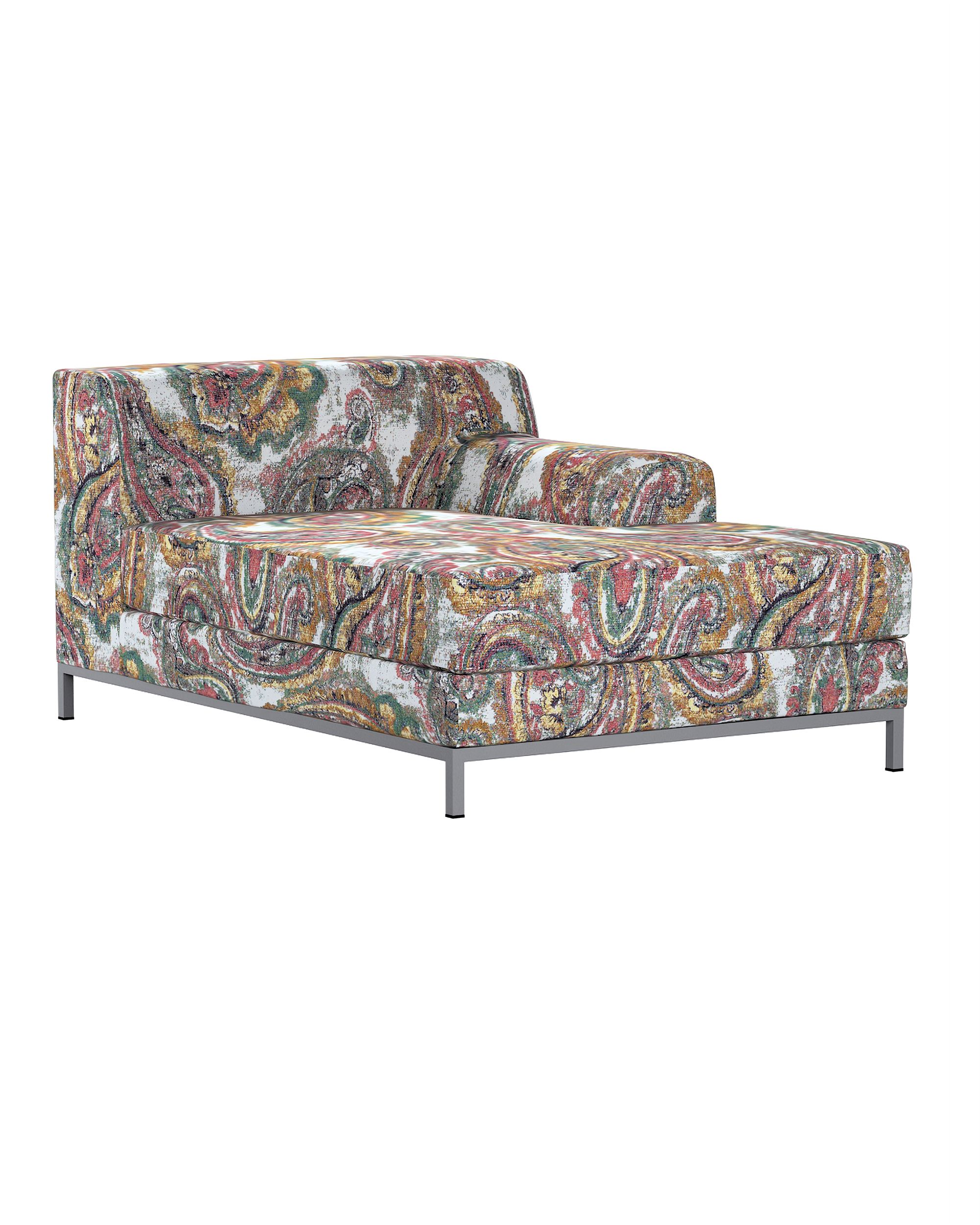IKEA zitbankhoes/ overtrek voor Kramfors chaise longue rechts kleur product meerkleurig stof met structuur, met patroon