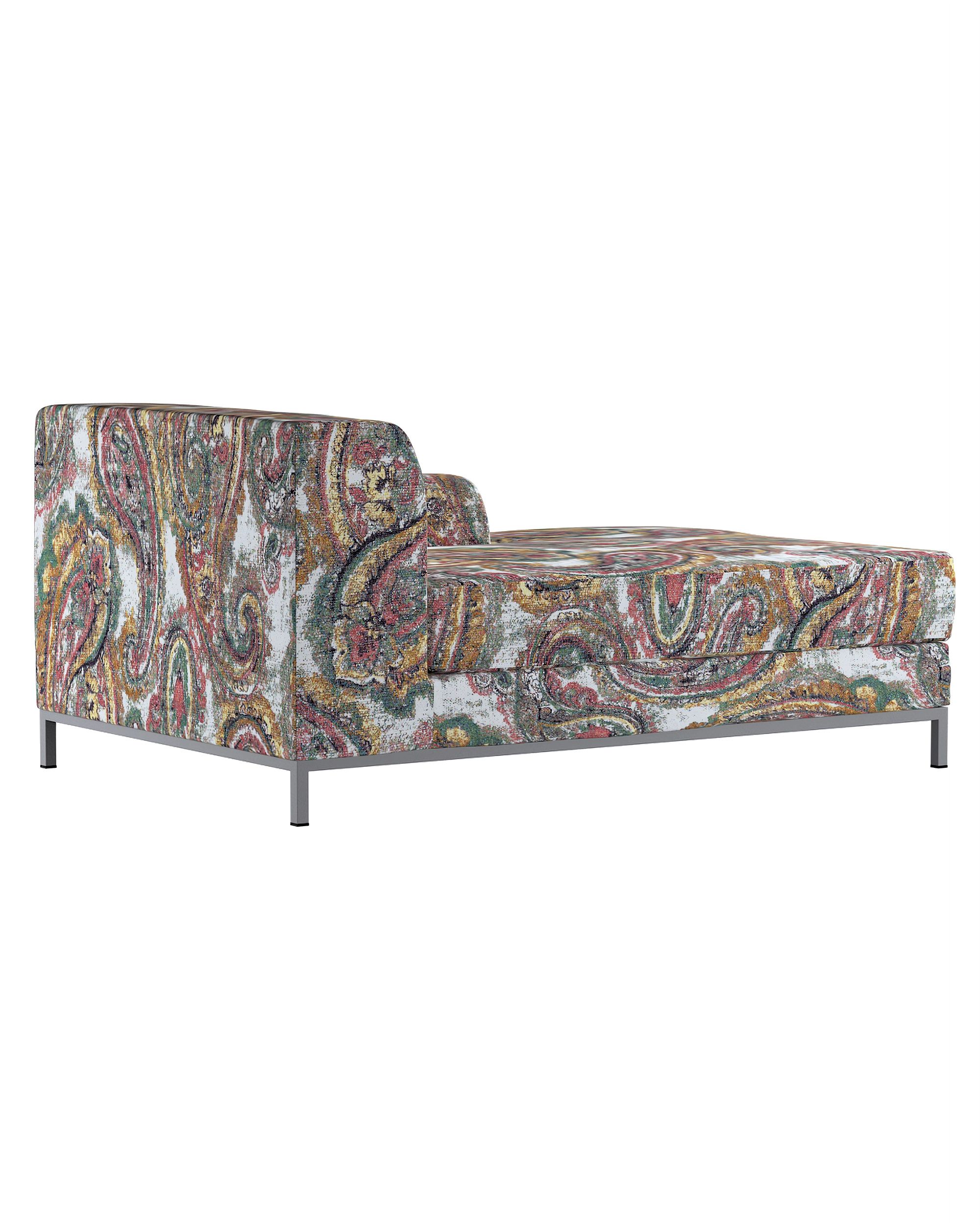 IKEA zitbankhoes/ overtrek voor Kramfors chaise longue rechts kleur product meerkleurig stof met structuur, met patroon (hover)