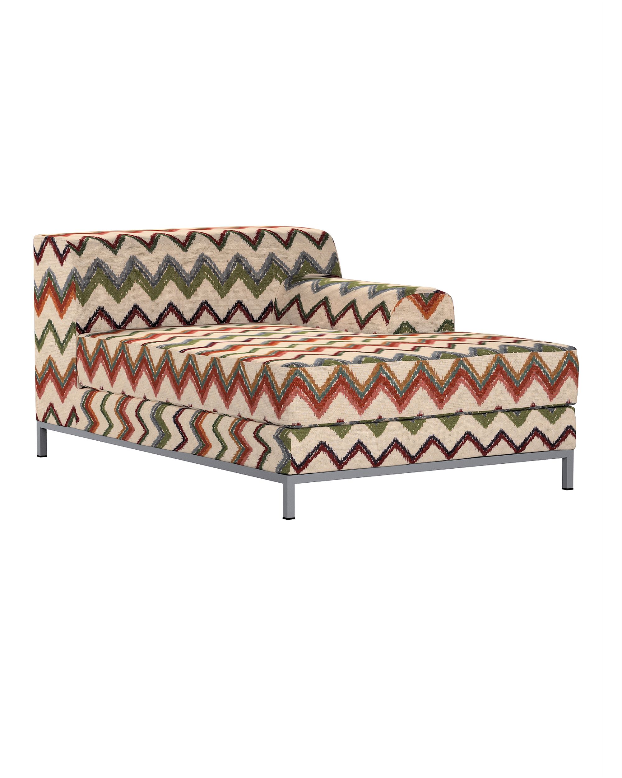 IKEA zitbankhoes/ overtrek voor Kramfors chaise longue rechts kleur product meerkleurig stof met structuur, met patroon