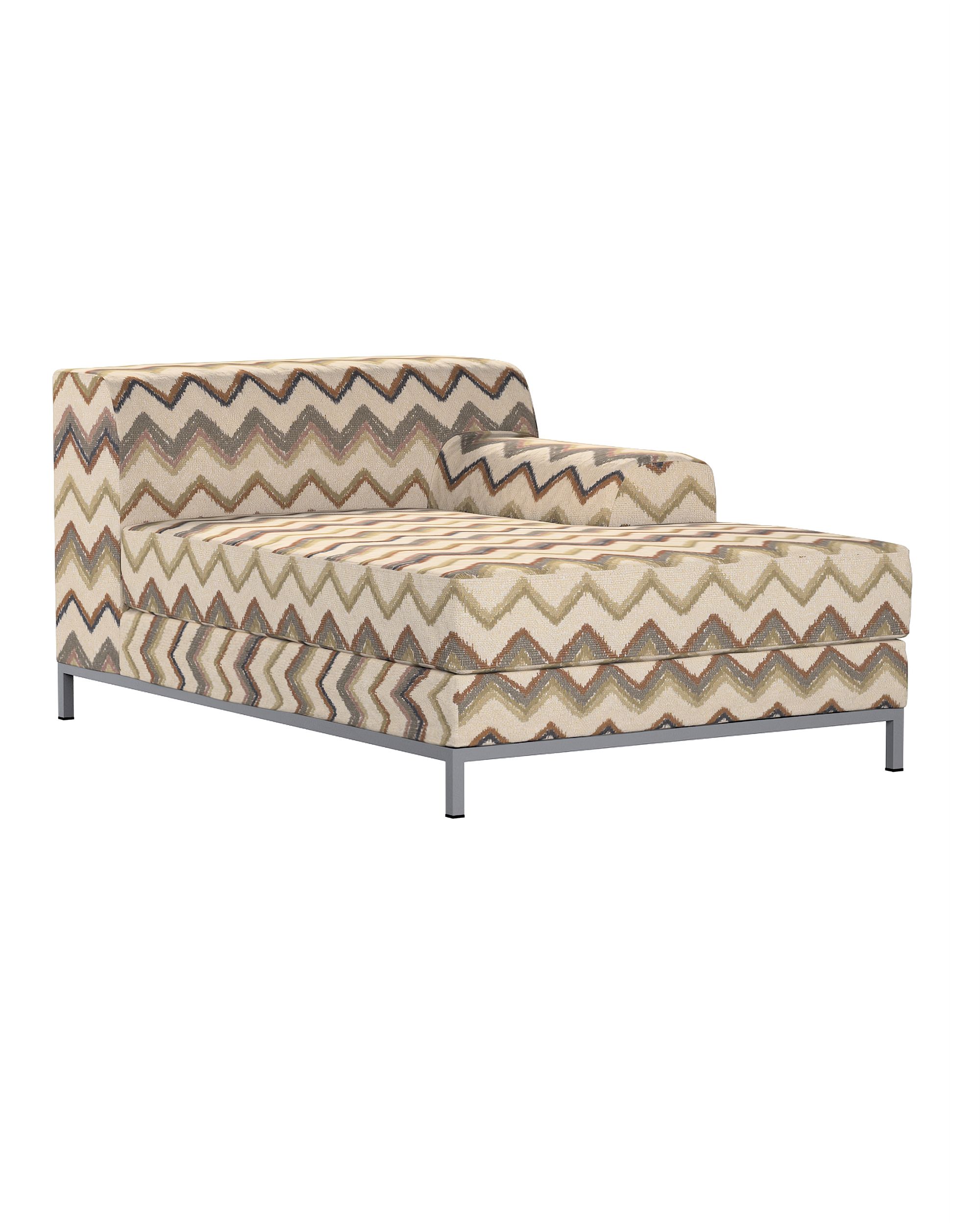 IKEA zitbankhoes/ overtrek voor Kramfors chaise longue rechts kleur product beige stof met structuur, met patroon