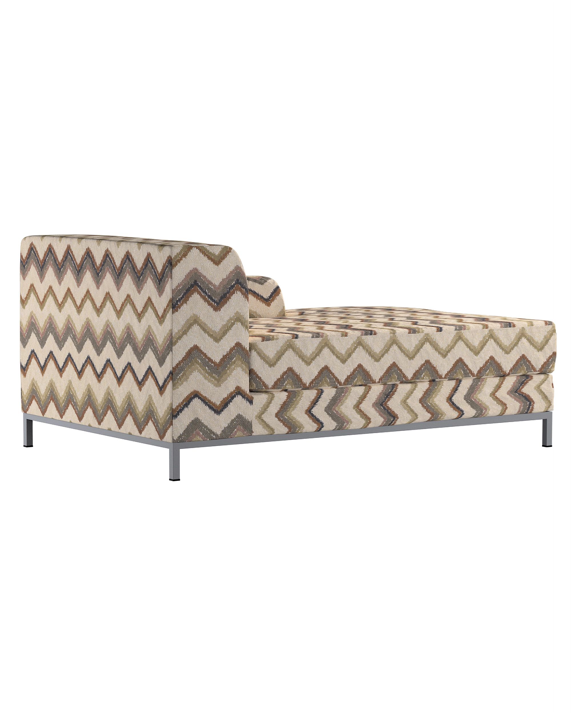 IKEA zitbankhoes/ overtrek voor Kramfors chaise longue rechts kleur product beige stof met structuur, met patroon (hover)