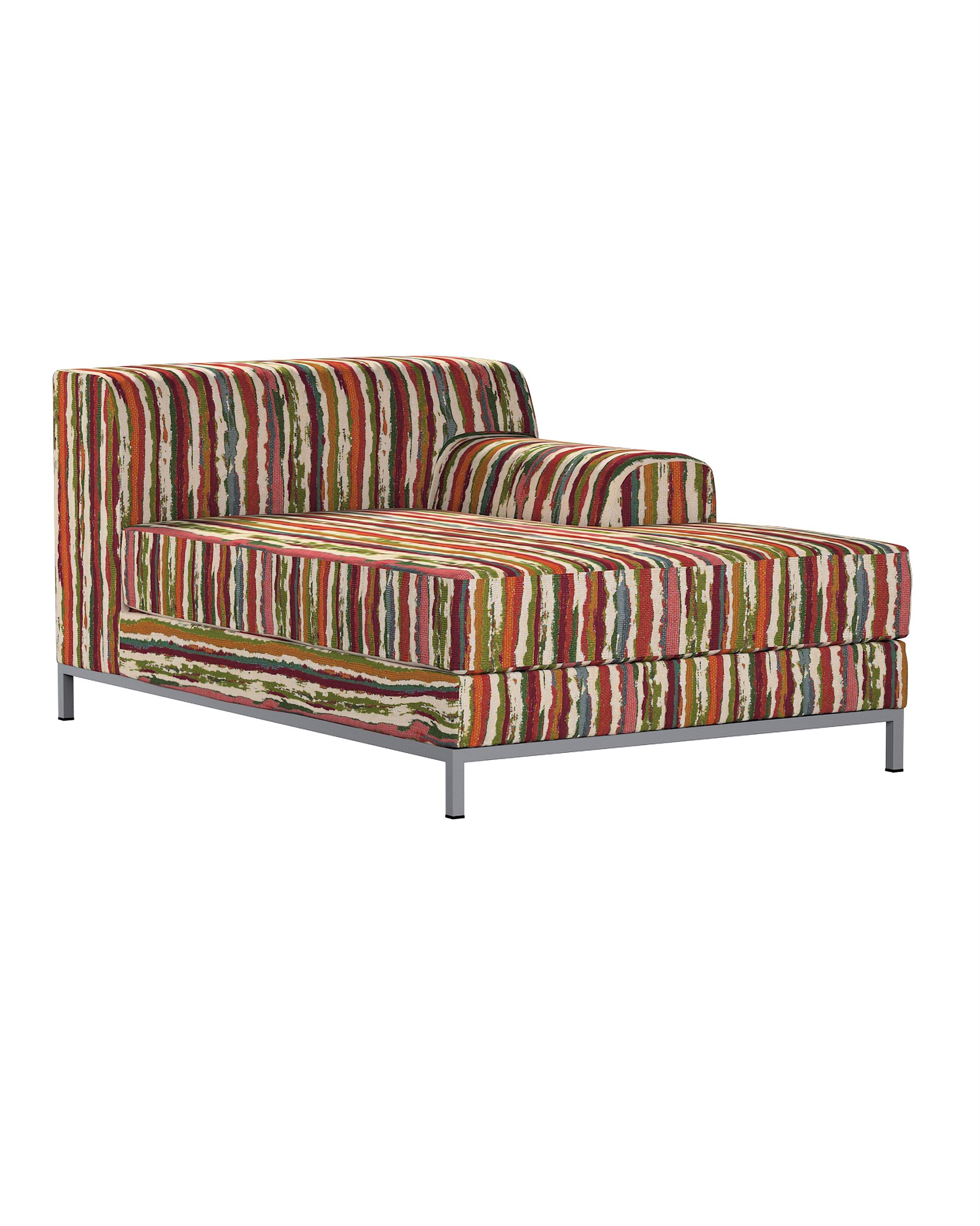 IKEA zitbankhoes/ overtrek voor Kramfors chaise longue rechts kleur product meerkleurig stof met structuur, met patroon
