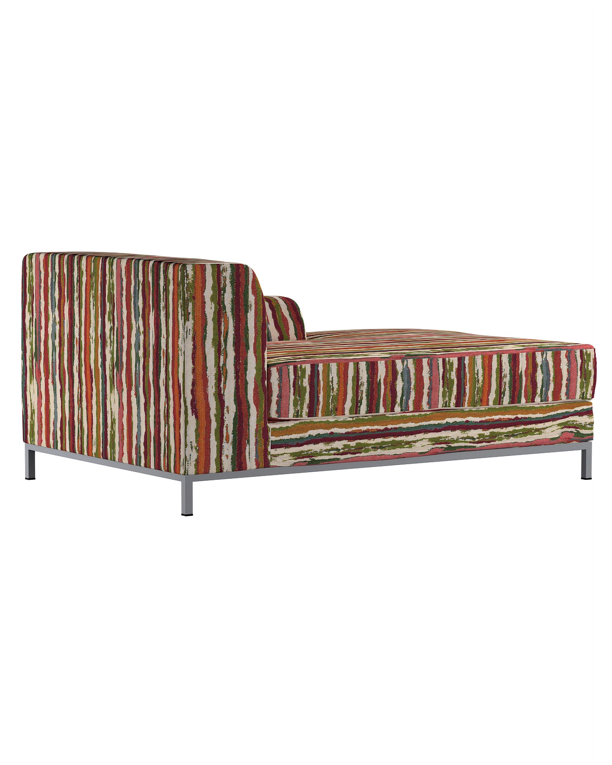 IKEA zitbankhoes/ overtrek voor Kramfors chaise longue rechts kleur product meerkleurig stof met structuur, met patroon (hover)