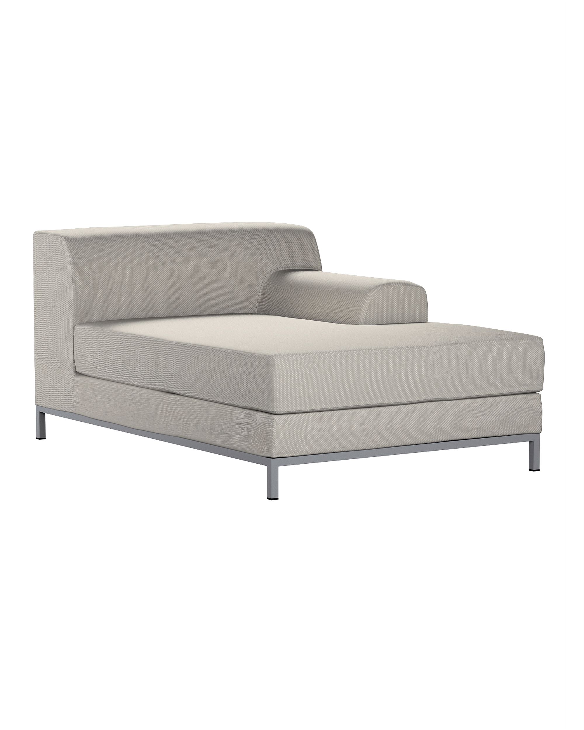 IKEA zitbankhoes/ overtrek voor Kramfors chaise longue rechts kleur product grijs stof met structuur