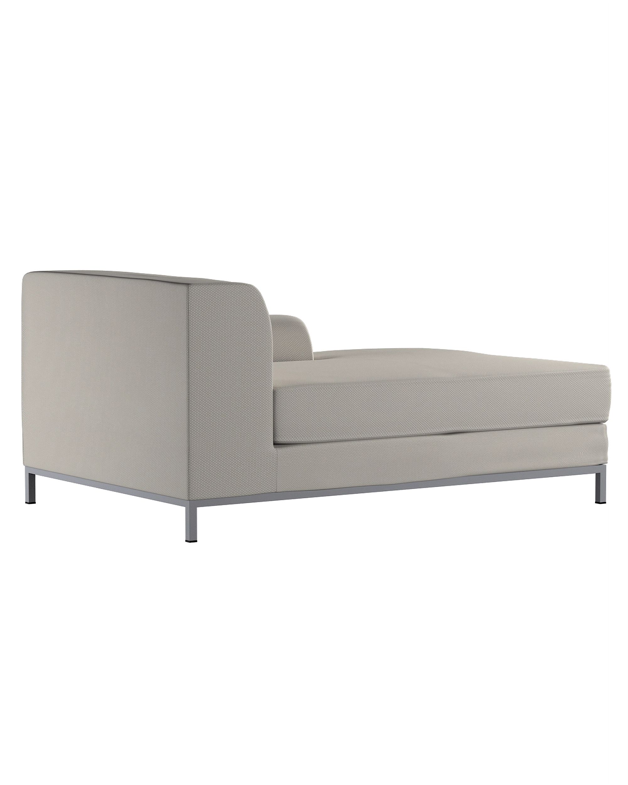 IKEA zitbankhoes/ overtrek voor Kramfors chaise longue rechts kleur product grijs stof met structuur (hover)